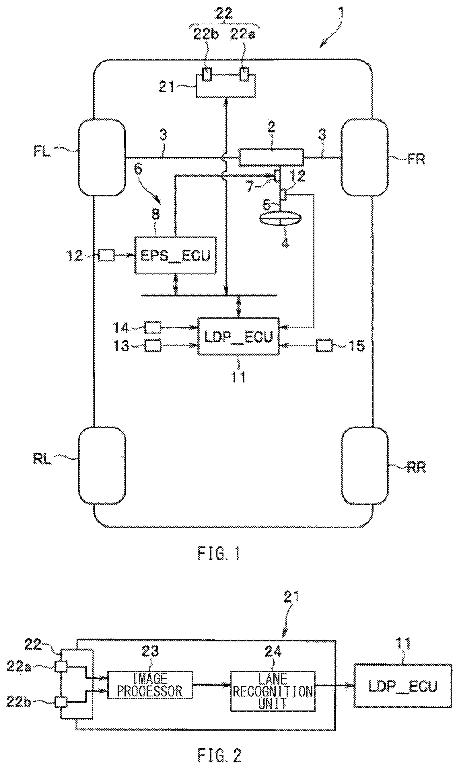 Patent US11814099 Figure 1 – Lane departure prevention control apparatus