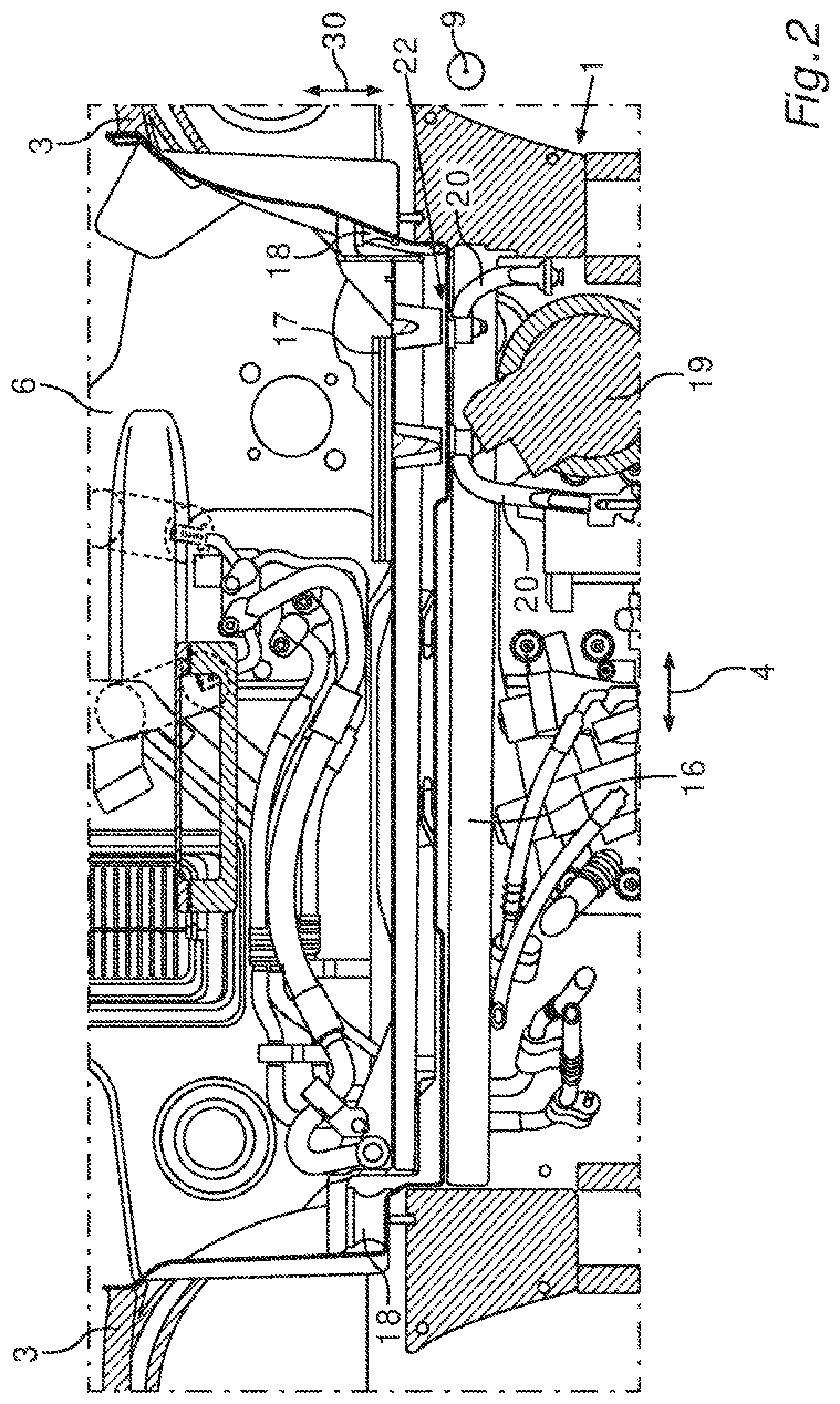 Patent US11814101 Figure 2 – Front end structure for a motor vehicle, in particular for a passenger vehicle, and motor vehicle, in particular passenger vehicle