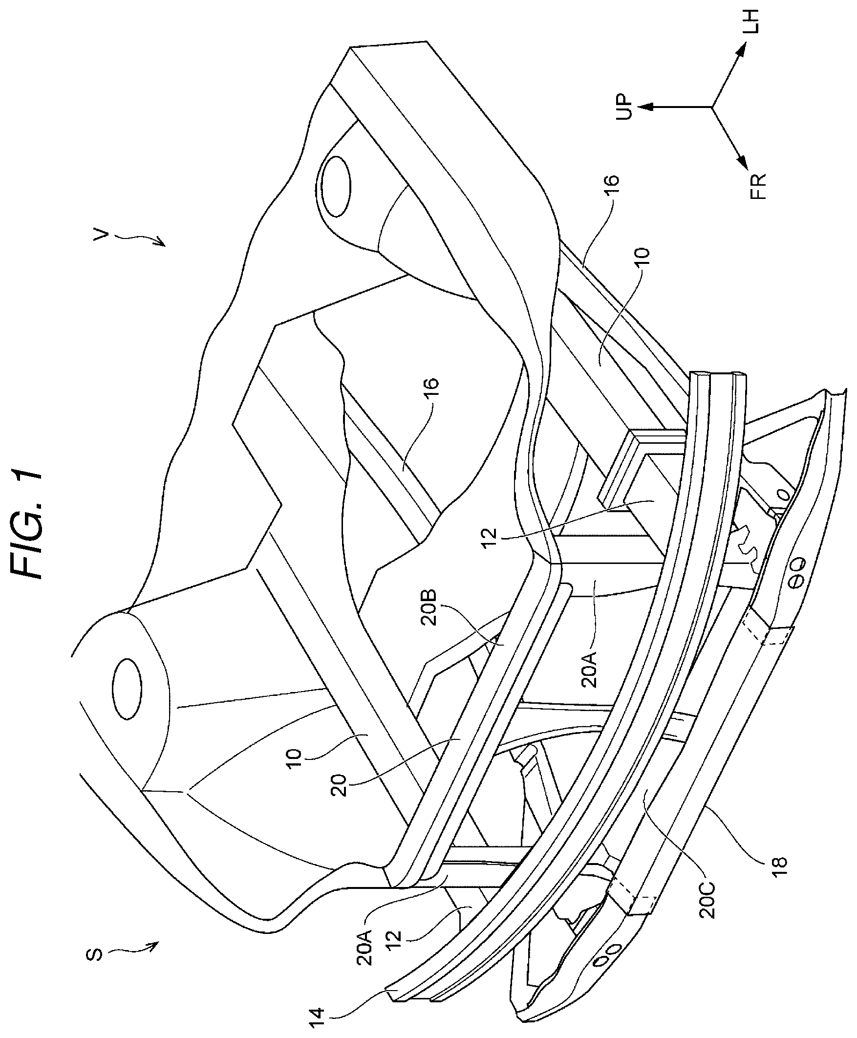 Patent US11814102 Figure 1 – Vehicle front structure