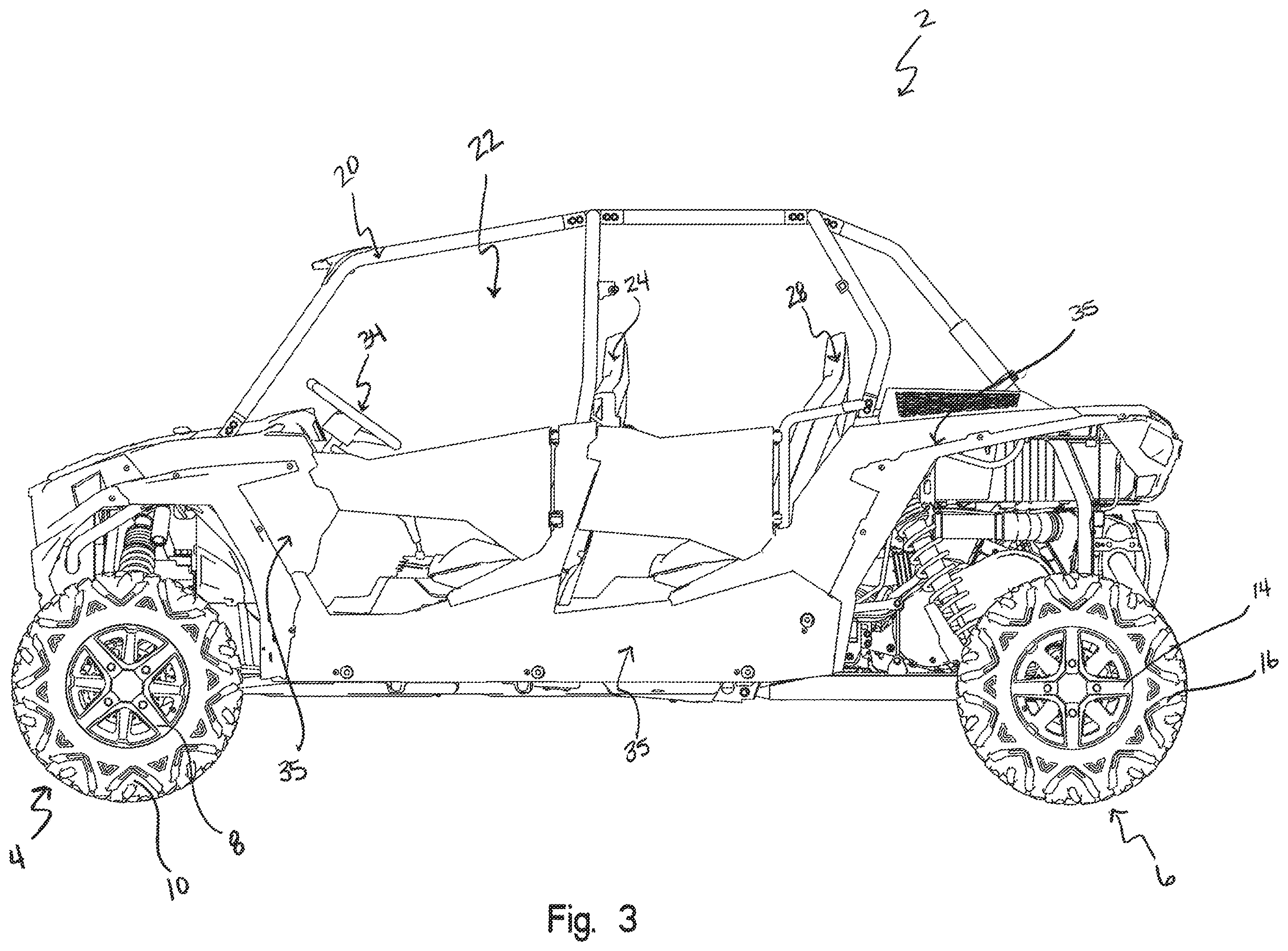 Patent US11814104 Figure 3 – Roll over protection system