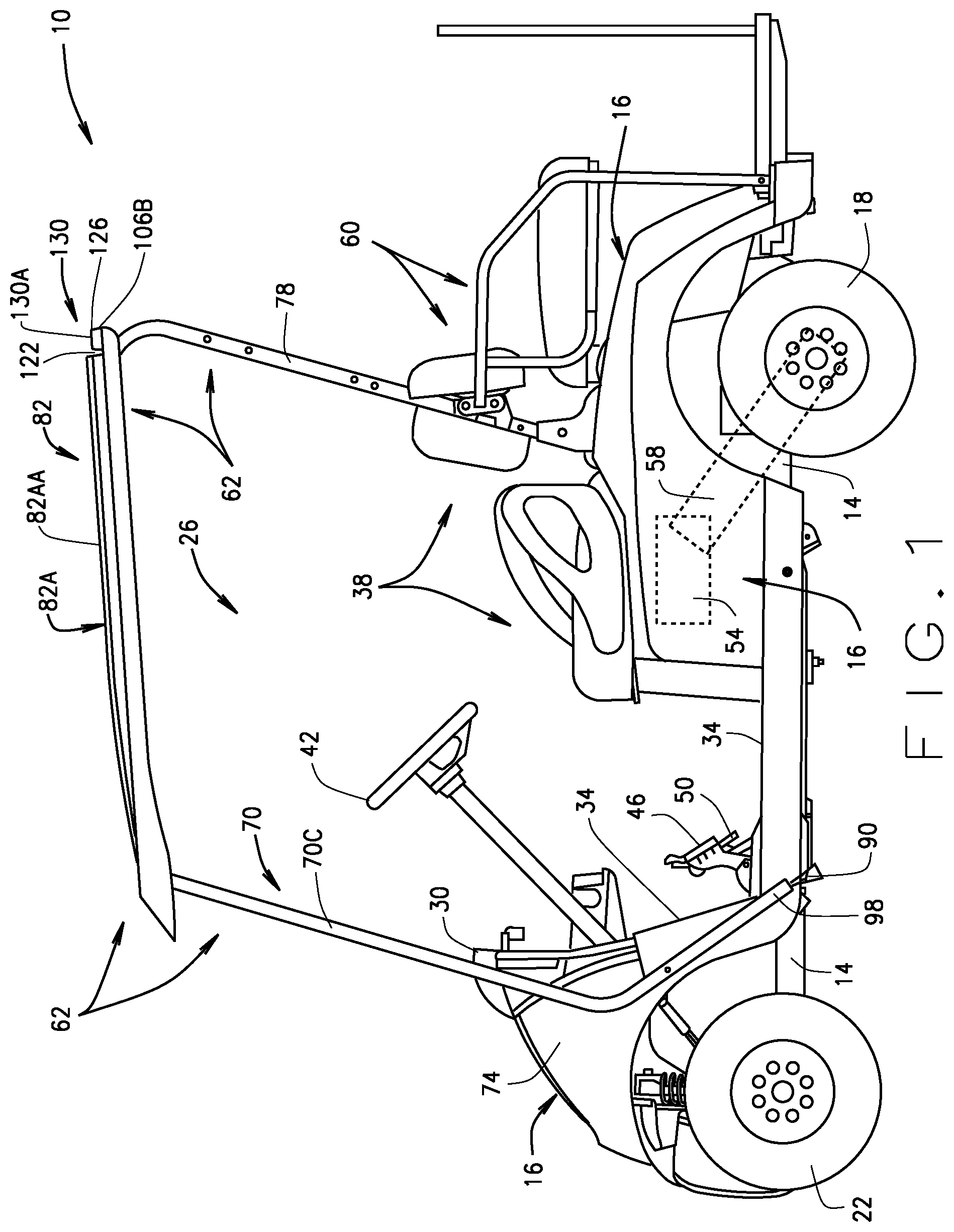 Patent US11814106 Figure 1 – Canopy for lightweight vehicle