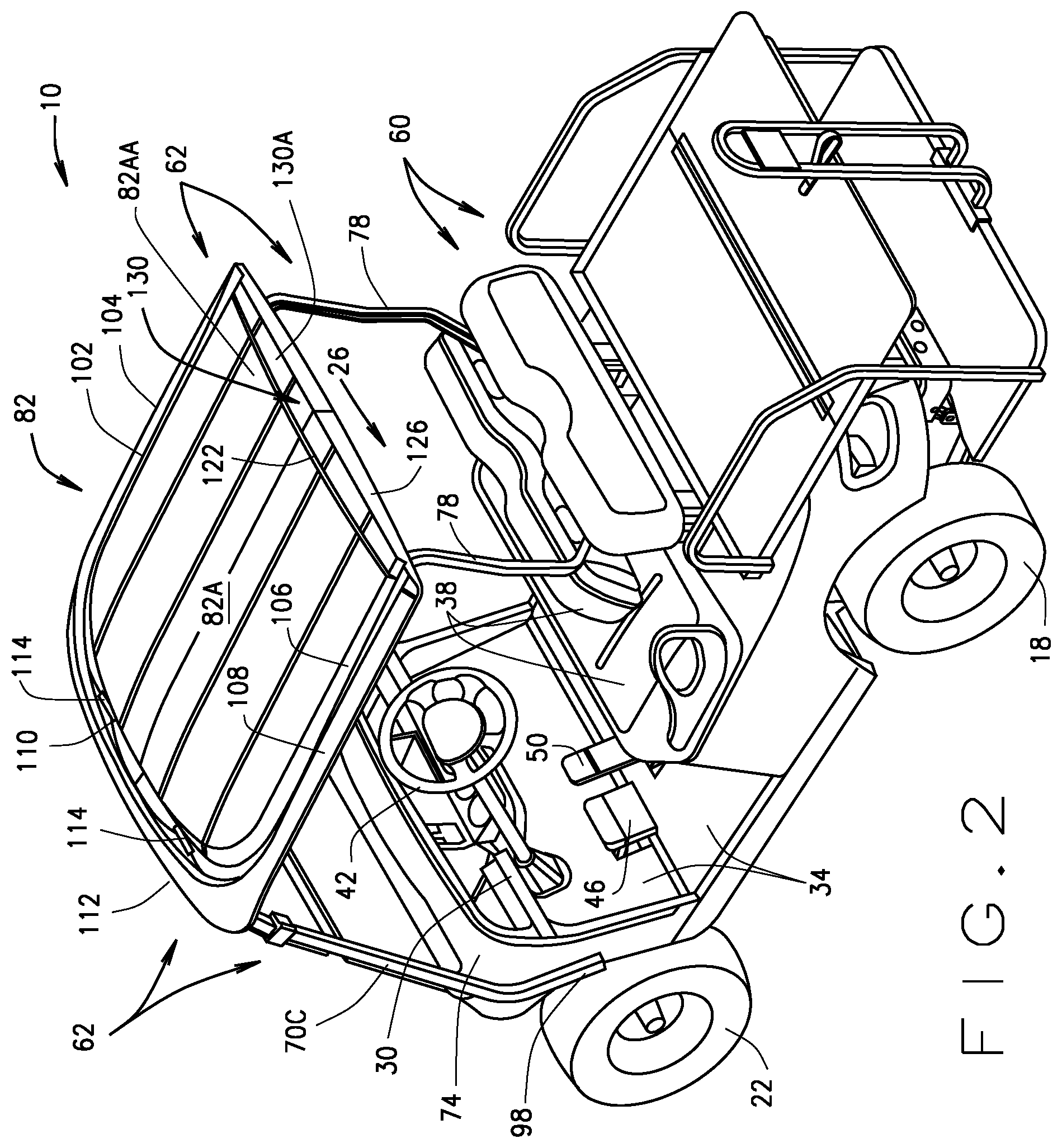 Patent US11814106 Figure 2 – Canopy for lightweight vehicle