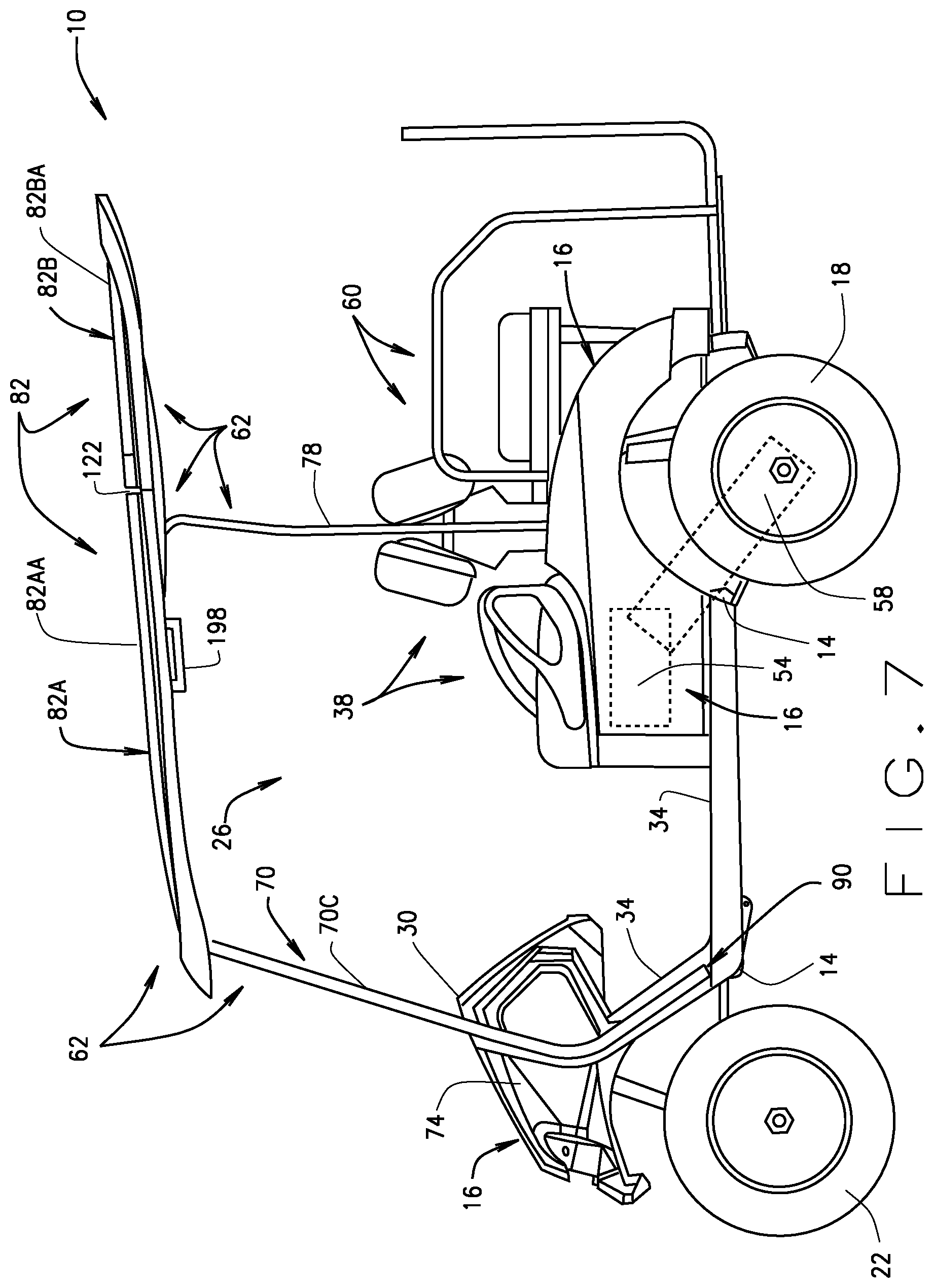 Patent US11814106 Figure 7 – Canopy for lightweight vehicle