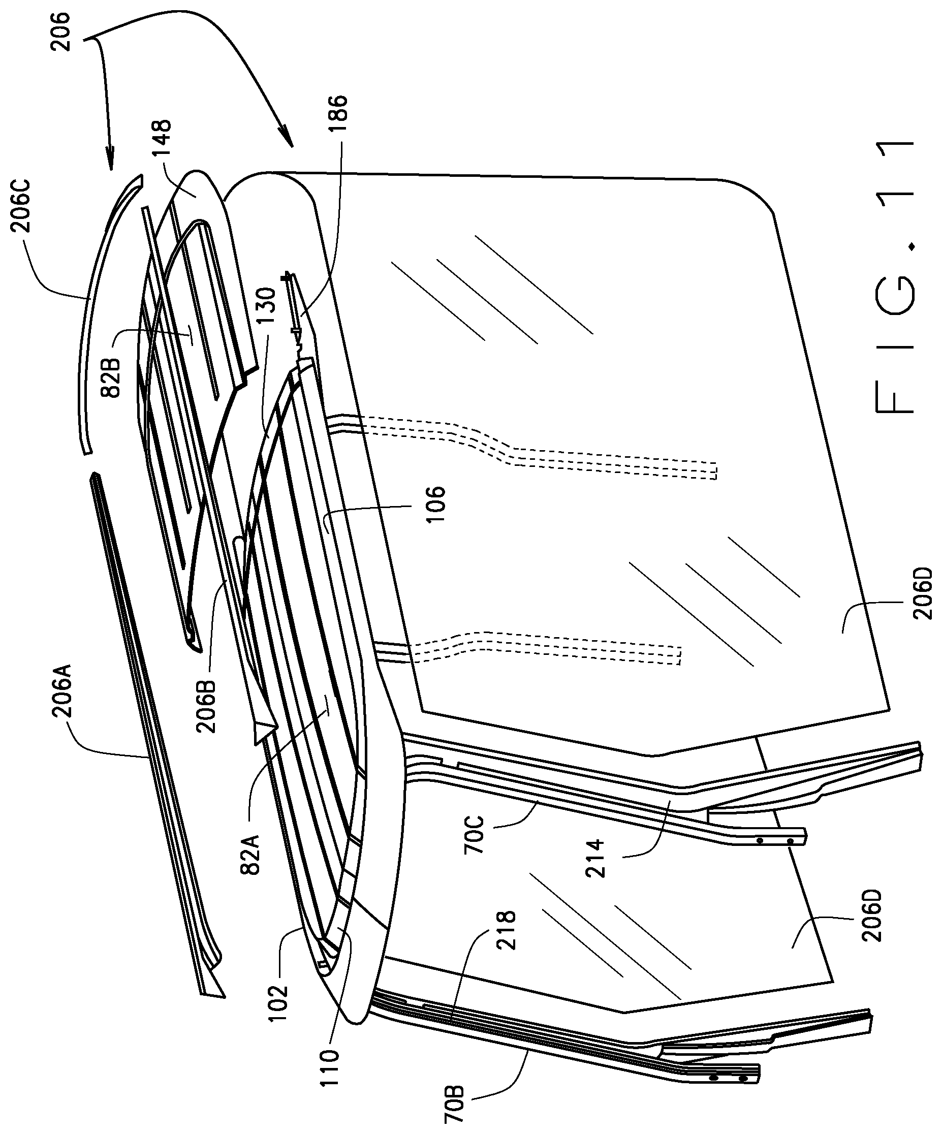 Patent US11814106 Figure 11 – Canopy for lightweight vehicle