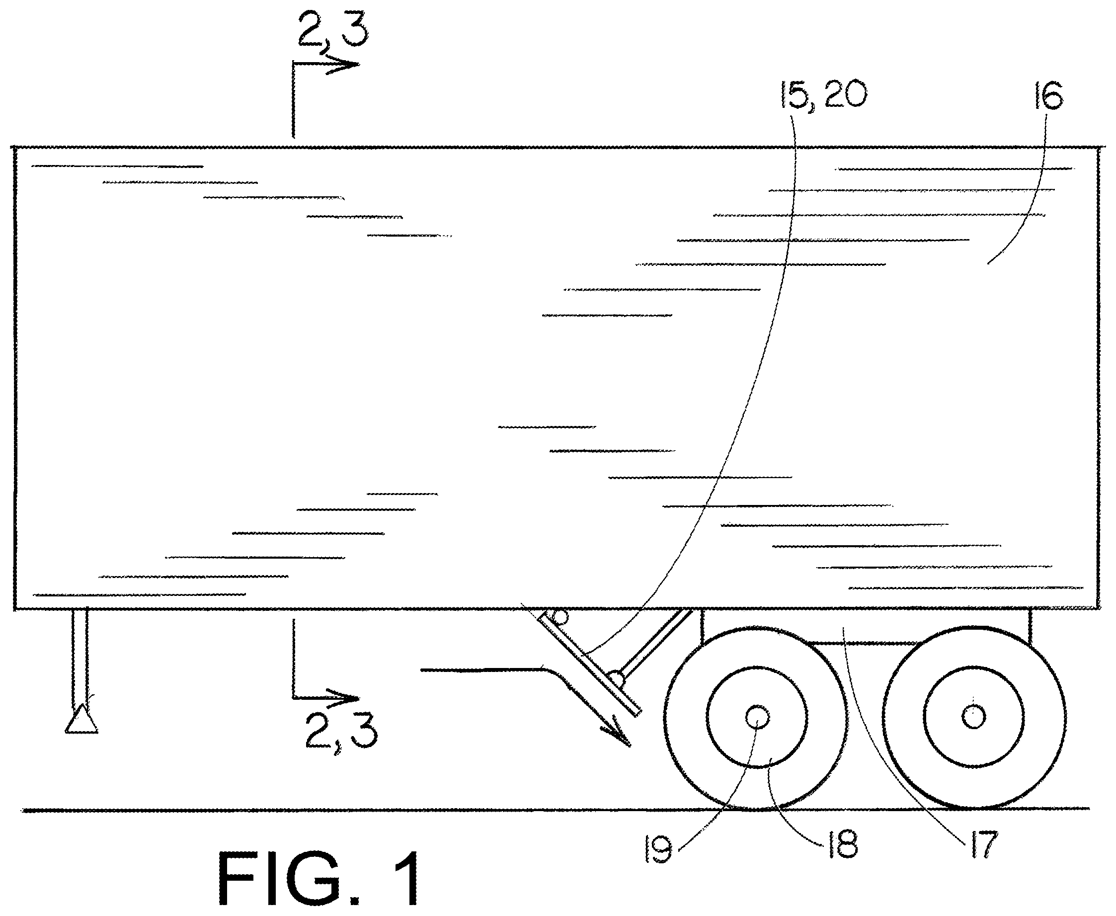 Patent US11814112 Figure 1 – Inner wheel skirt reducing vehicle drag