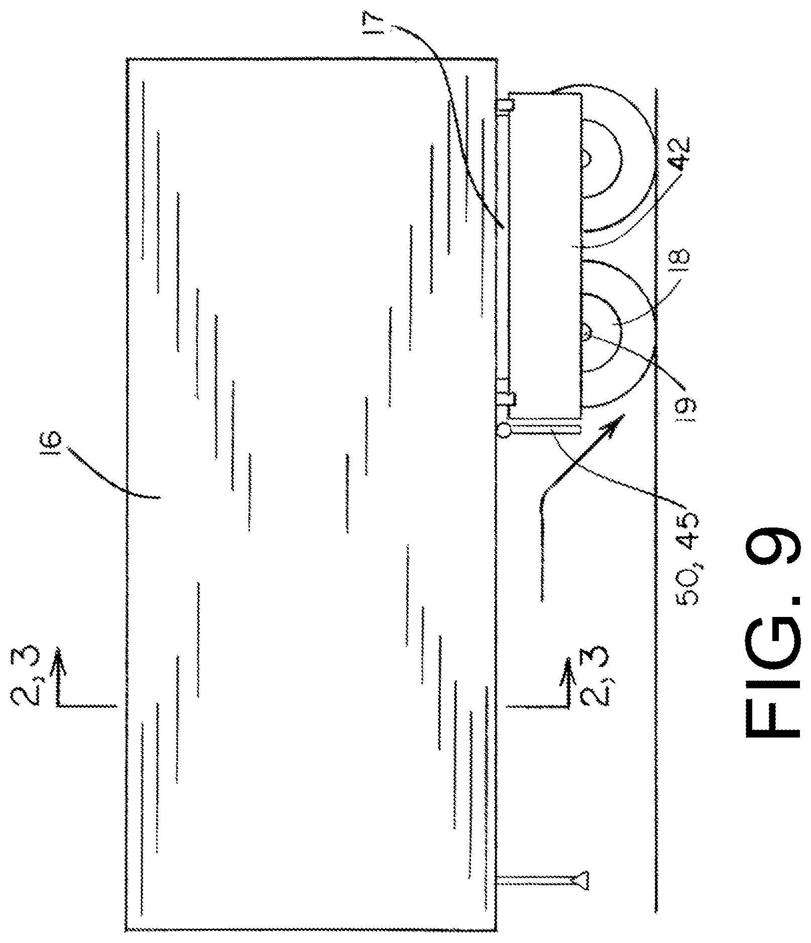 Patent US11814112 Figure 9 – Inner wheel skirt reducing vehicle drag