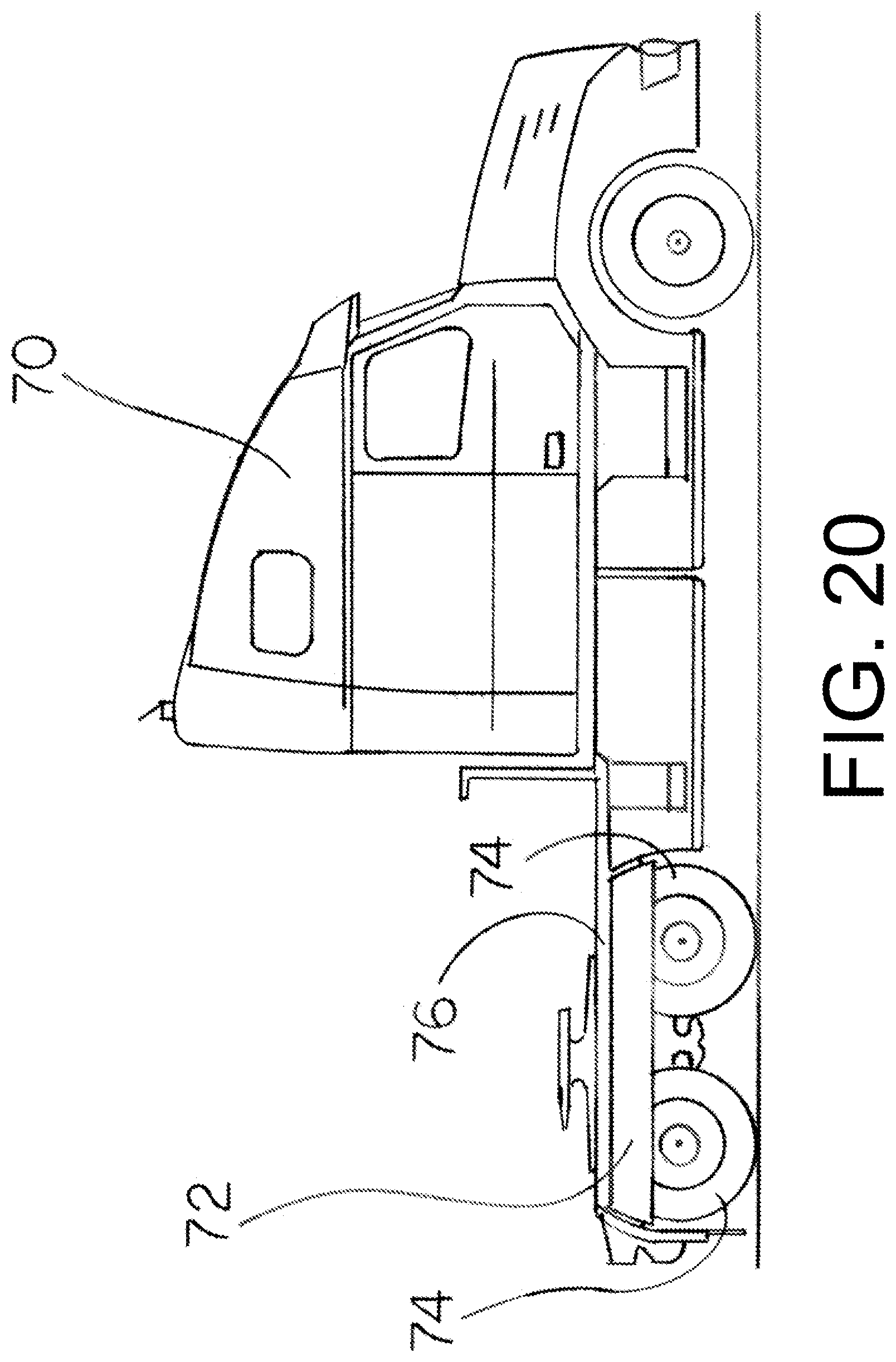 Patent US11814112 Figure 18 – Inner wheel skirt reducing vehicle drag