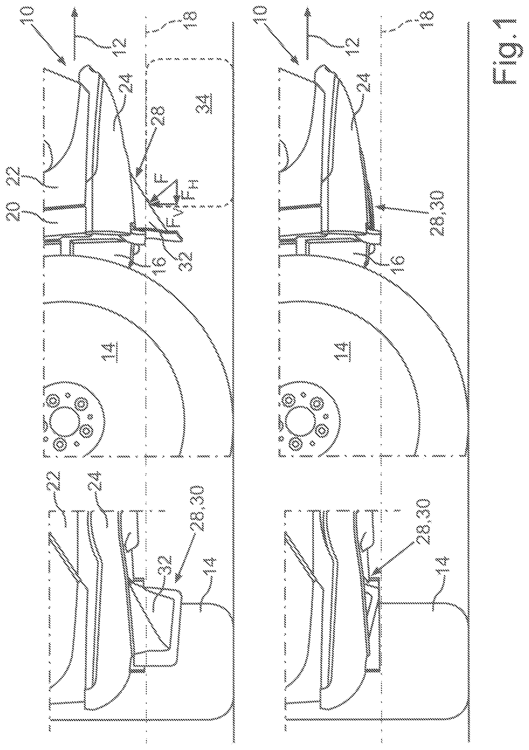 Patent US11814113 Figure 1 – Air deflection device in the underbody region of a motor vehicle and motor vehicle comprising such an air deflection device