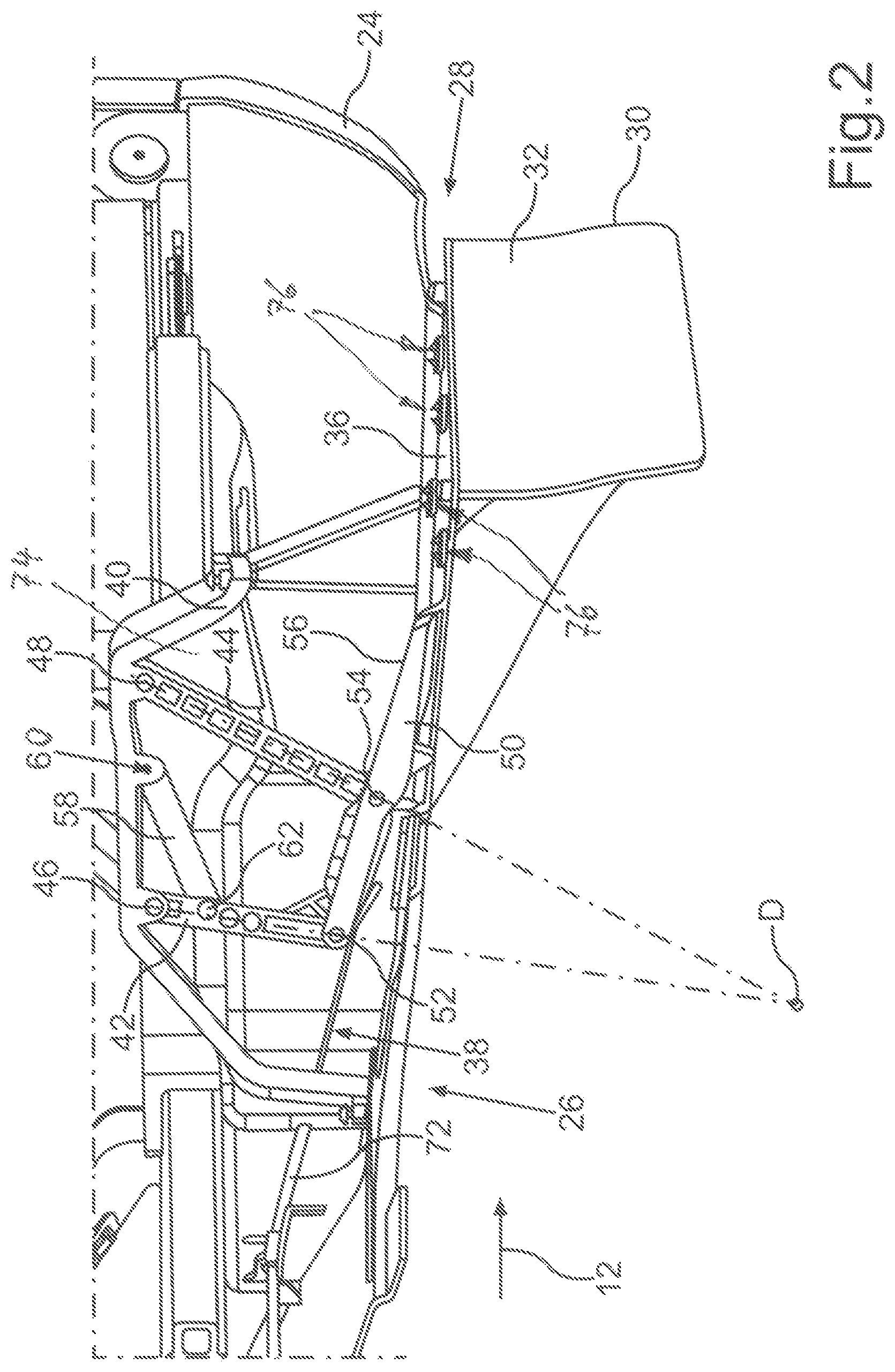 Patent US11814113 Figure 2 – Air deflection device in the underbody region of a motor vehicle and motor vehicle comprising such an air deflection device