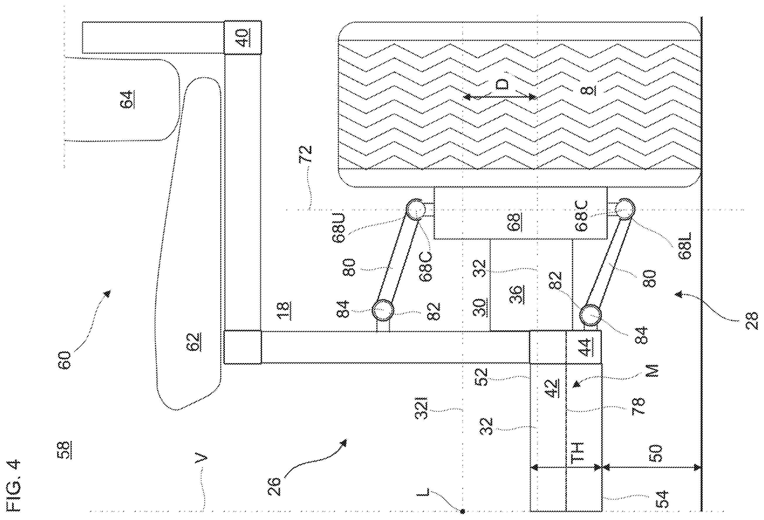 Patent US11814115 Figure 4 – Low platform bus with steering modules
