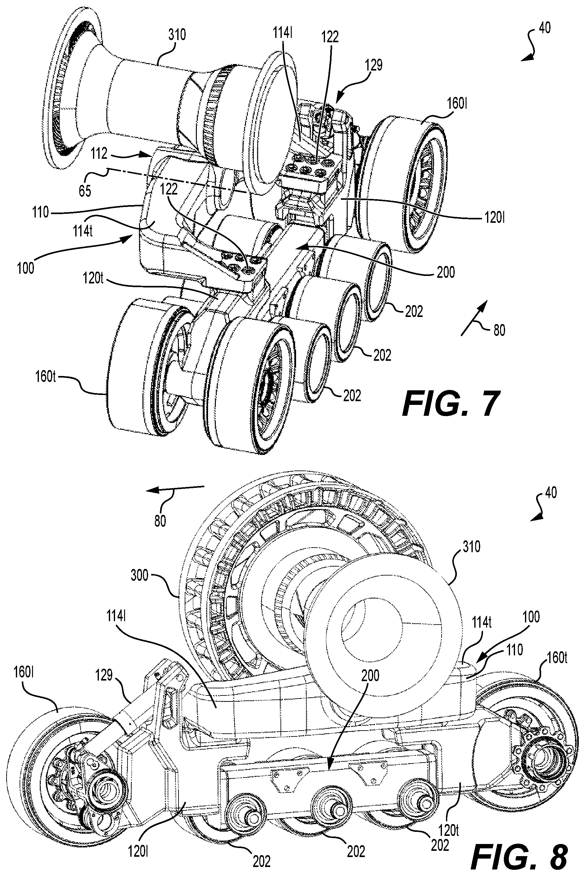 Patent US11814118 Figure 4 – Suspended undercarriage assembly for a track system