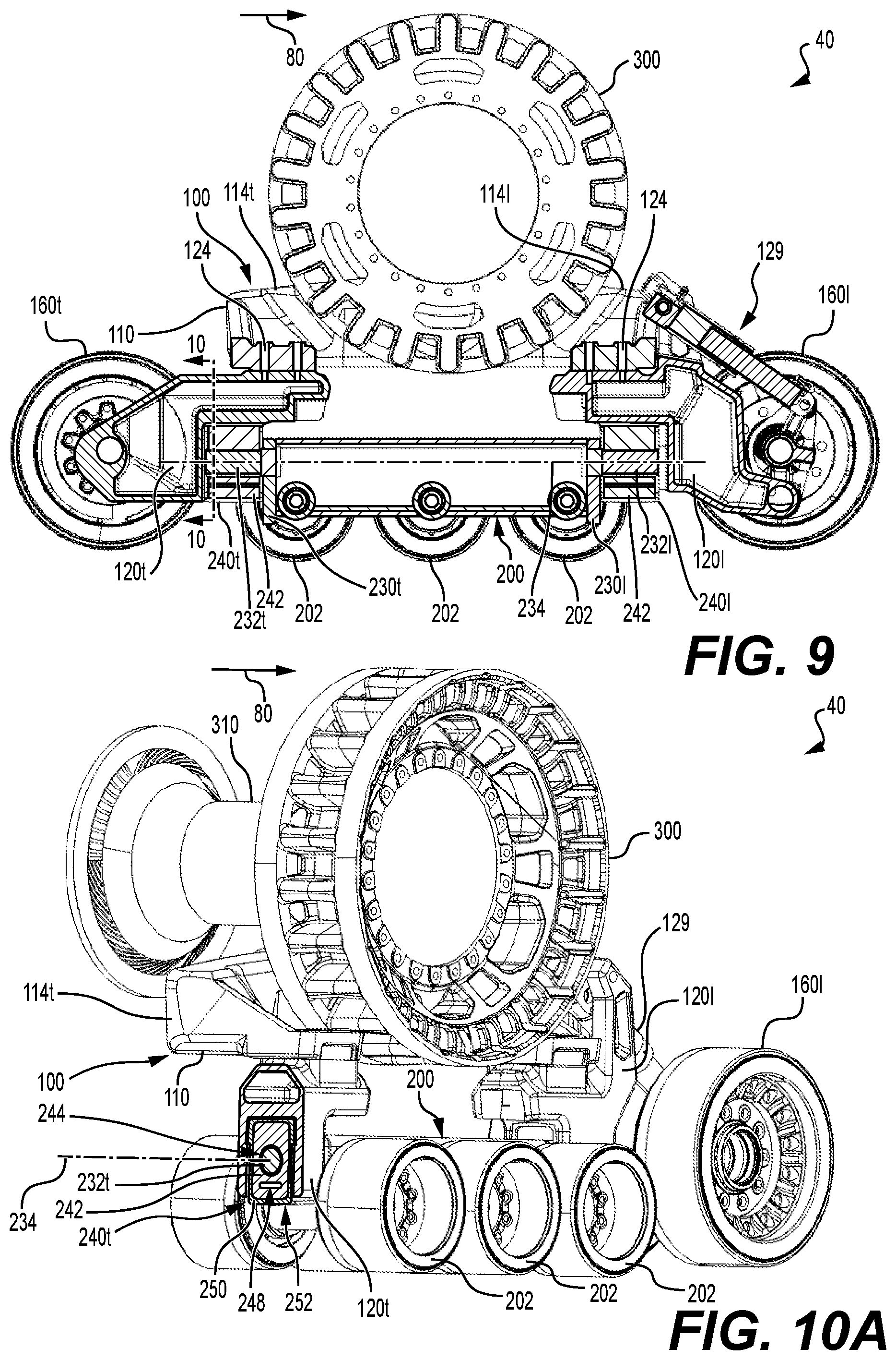 Patent US11814118 Figure 5 – Suspended undercarriage assembly for a track system