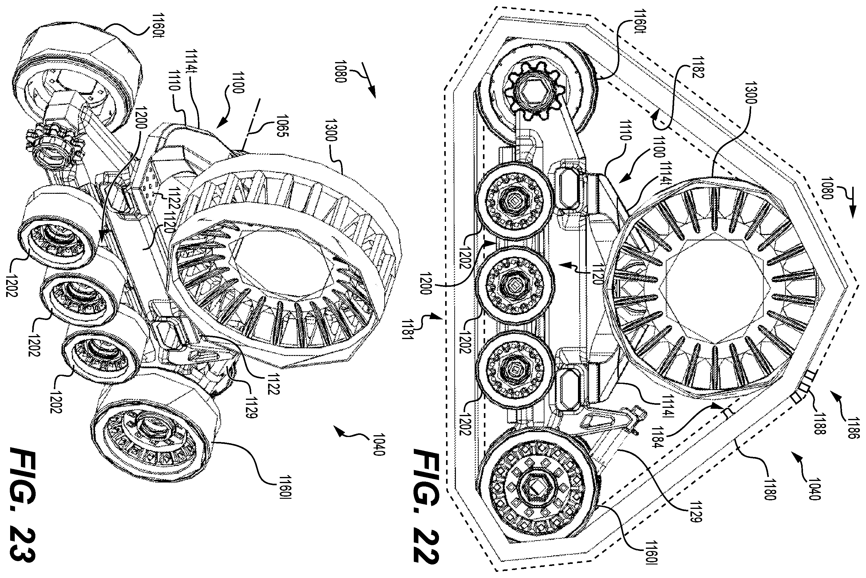 Patent US11814118 Figure 14 – Suspended undercarriage assembly for a track system