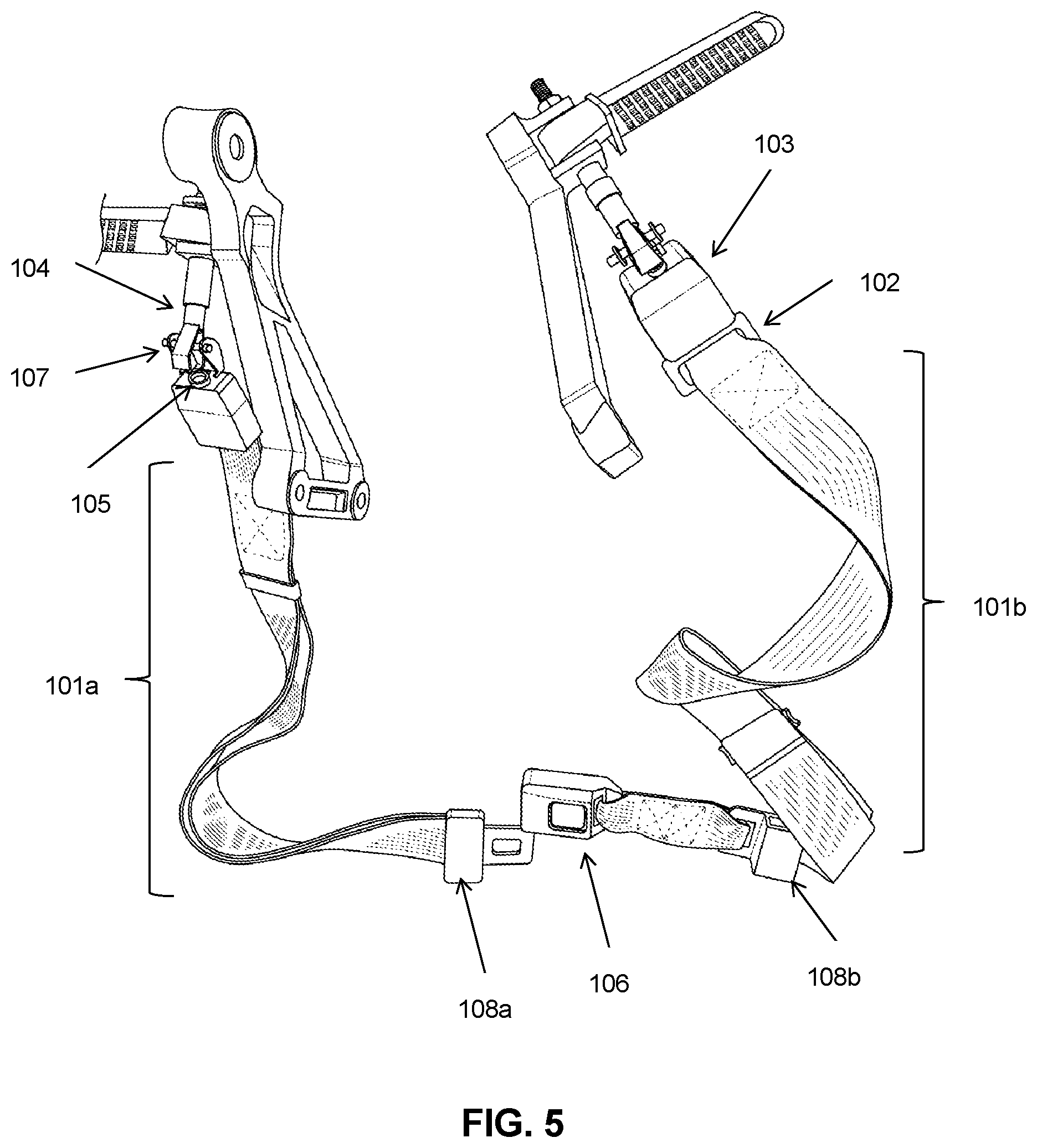 Patent US11814125 Figure 5 – Self-releasable safely belt