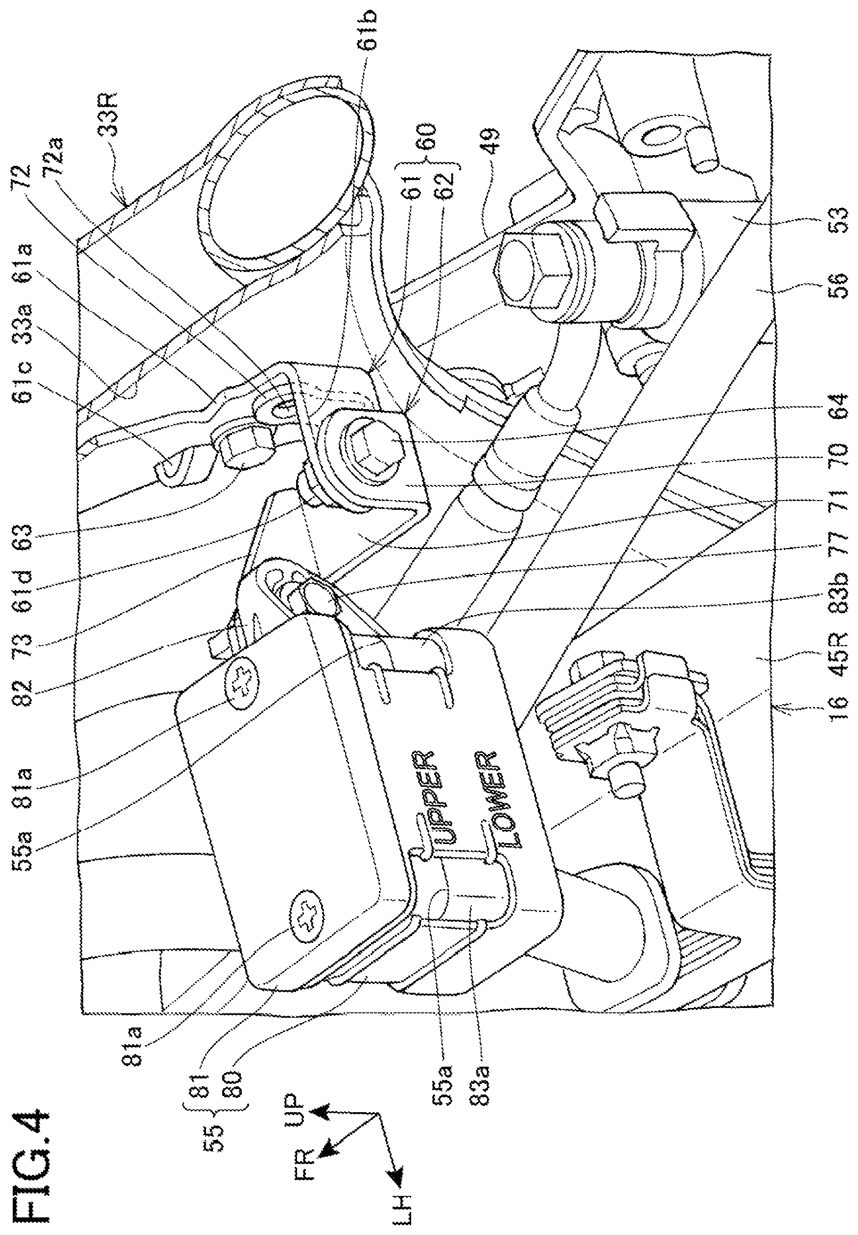 Patent US11814127 Figure 4 – Saddle-ride vehicle