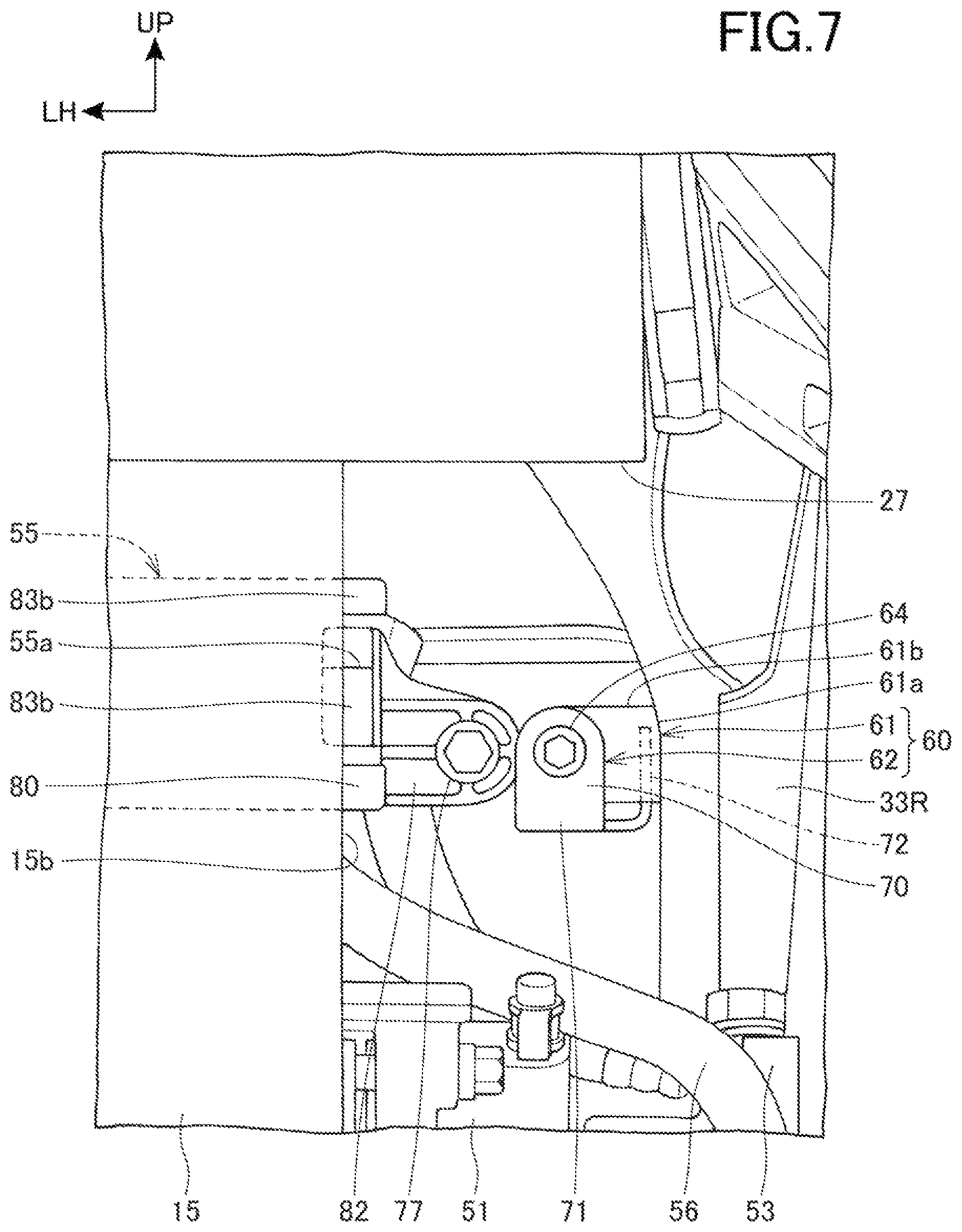 Patent US11814127 Figure 7 – Saddle-ride vehicle