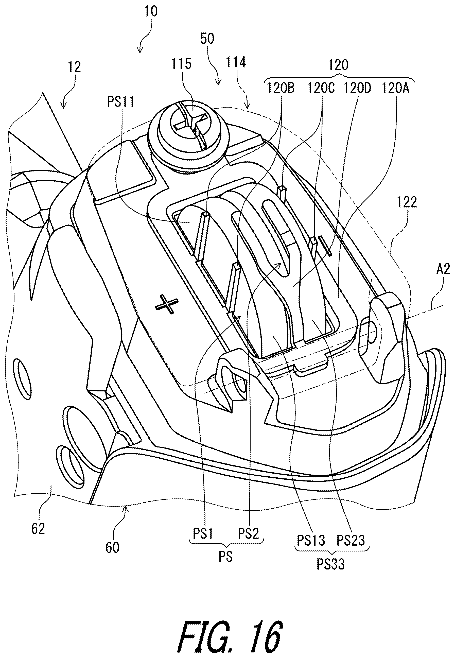 Patent US11814130 Figure 16 – Operating device for human-powered vehicle