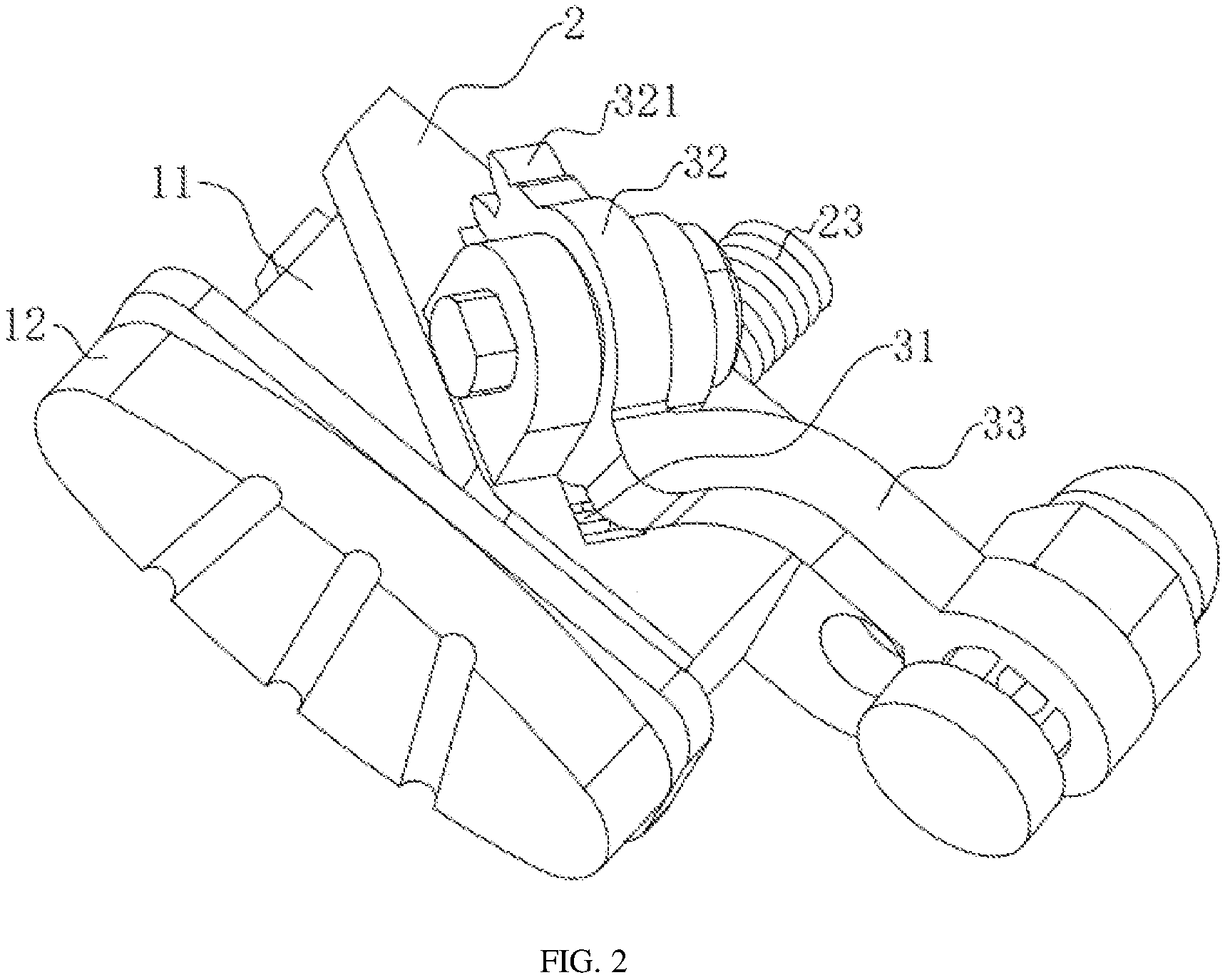 Patent US11814131 Figure 2 – Synchronously driven brake