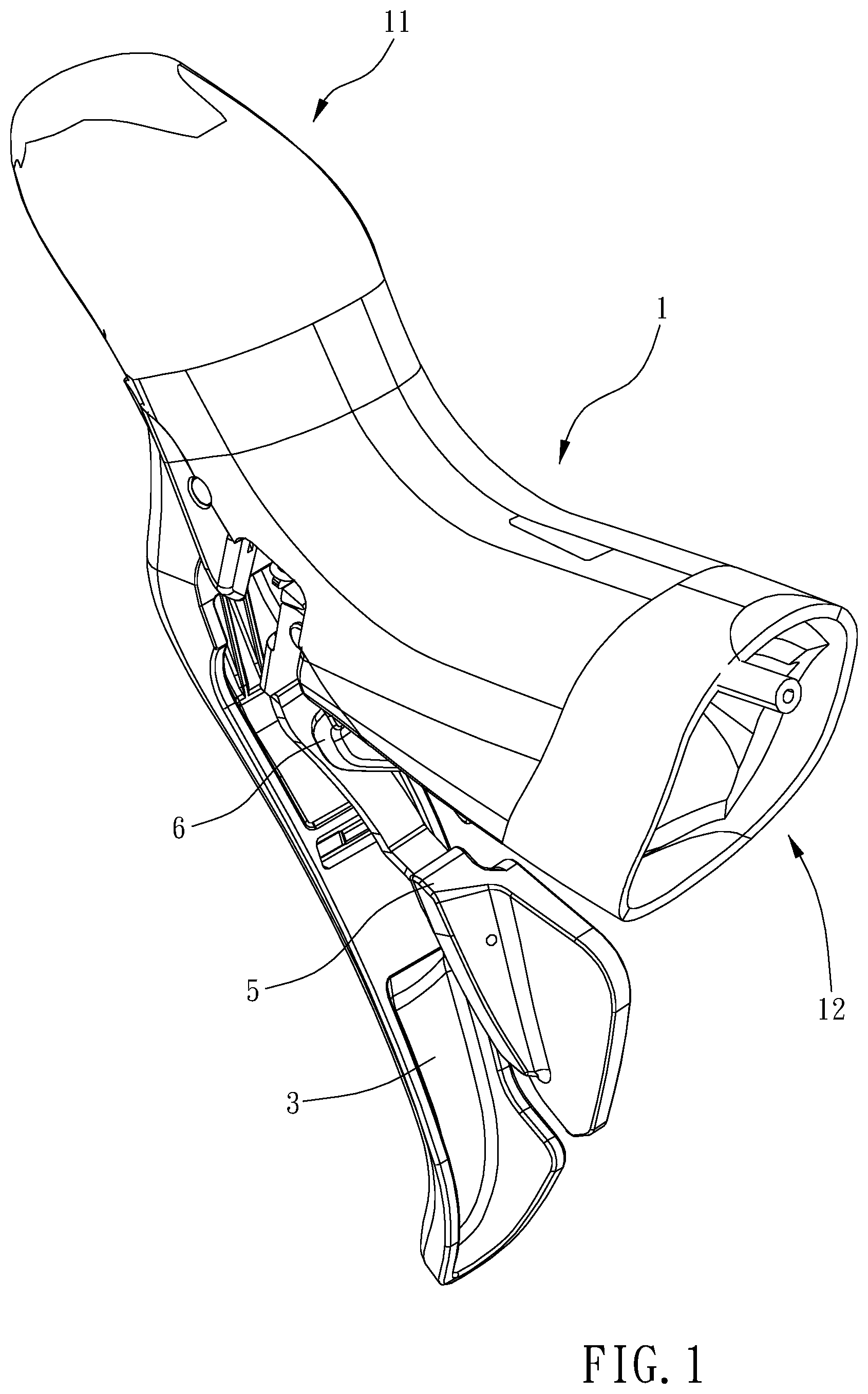 Patent US11814132 Figure 1 – Bicycle operating device