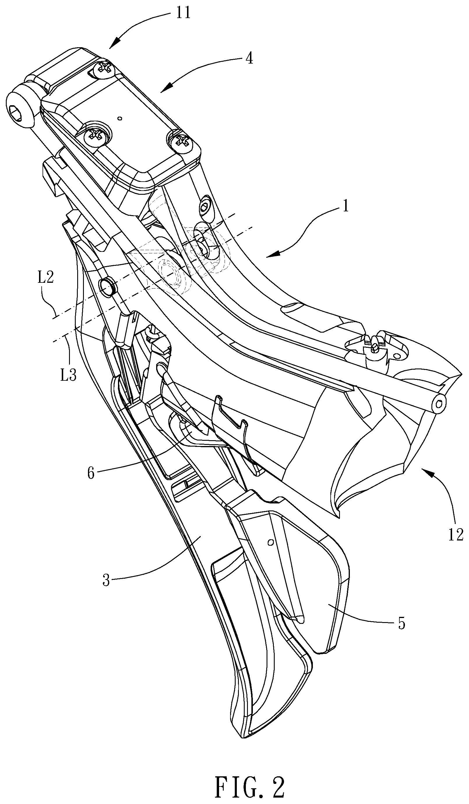 Patent US11814132 Figure 2 – Bicycle operating device