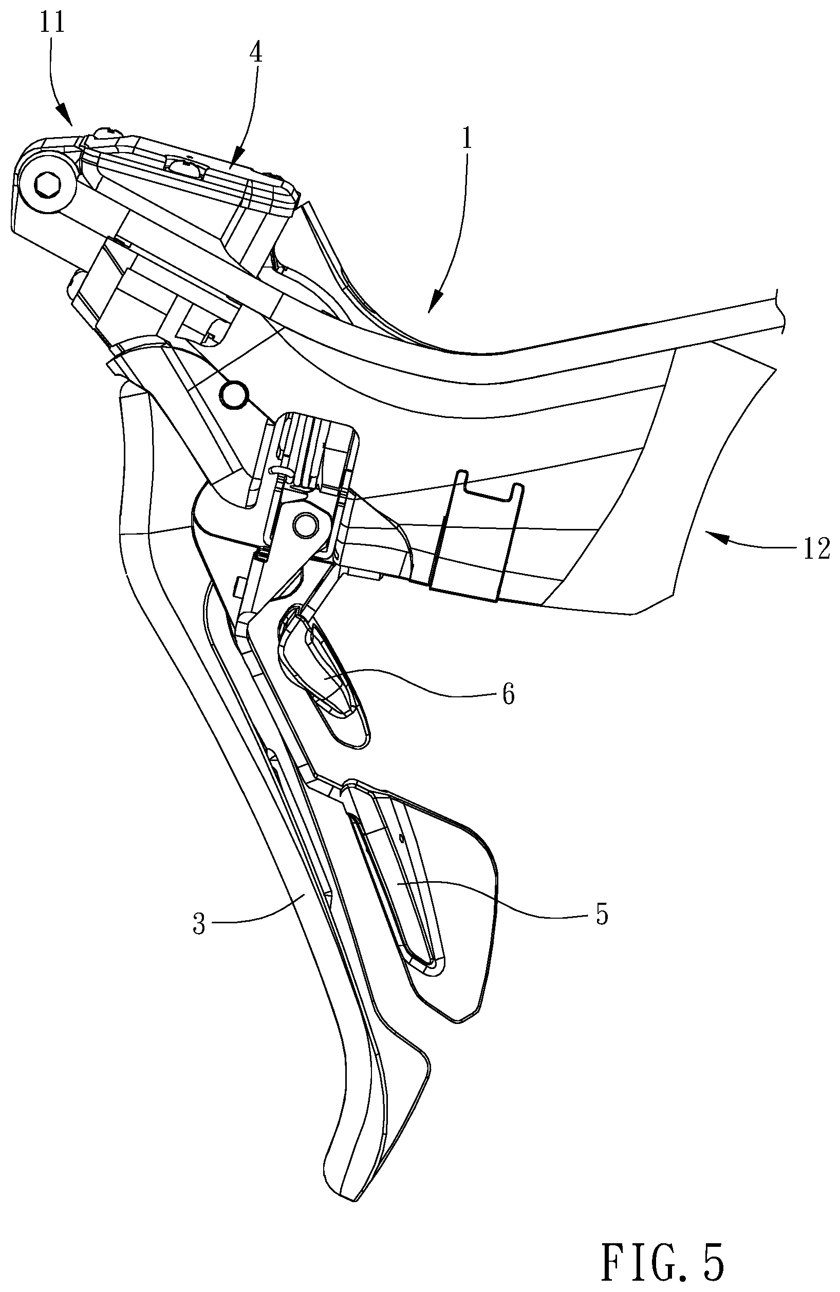Patent US11814132 Figure 5 – Bicycle operating device