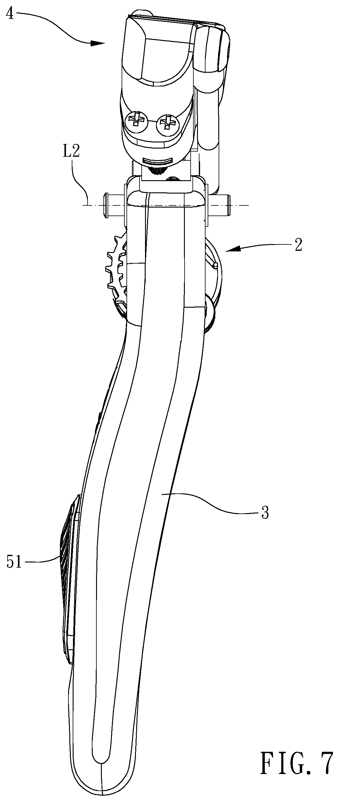 Patent US11814132 Figure 7 – Bicycle operating device