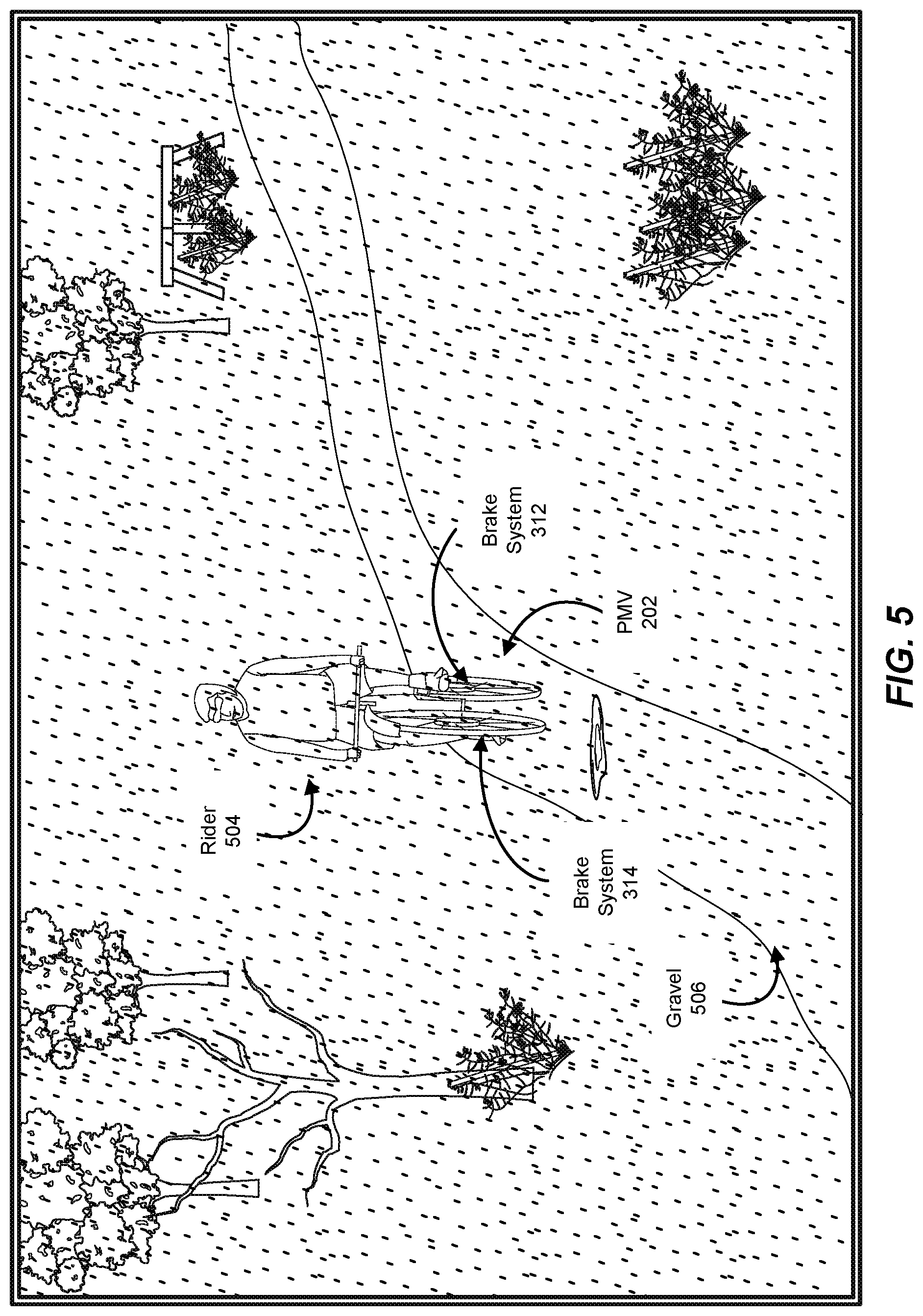 Patent US11814133 Figure 5 – Systems and methods for configuring personal mobility vehicle brakes based on location