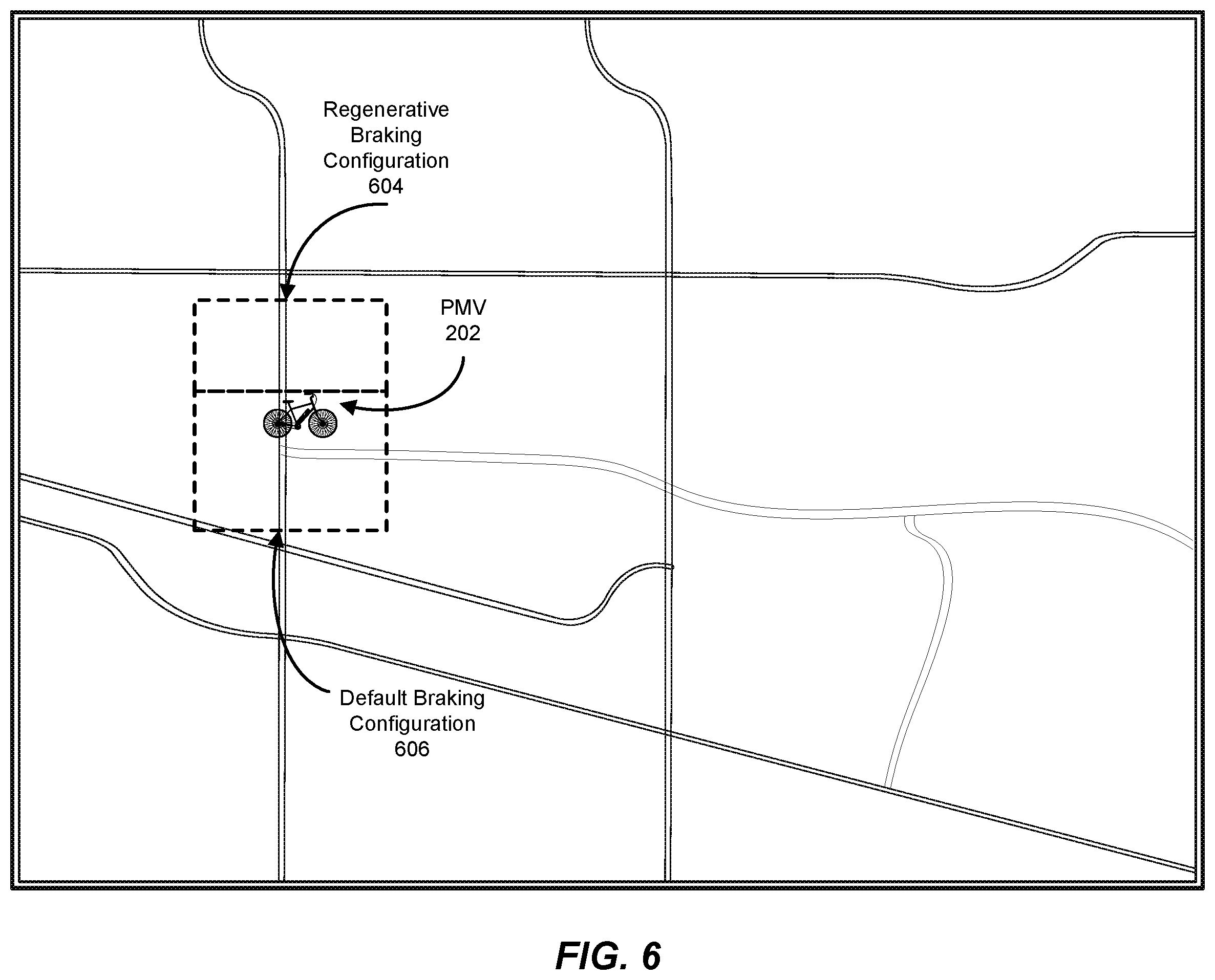 Patent US11814133 Figure 6 – Systems and methods for configuring personal mobility vehicle brakes based on location