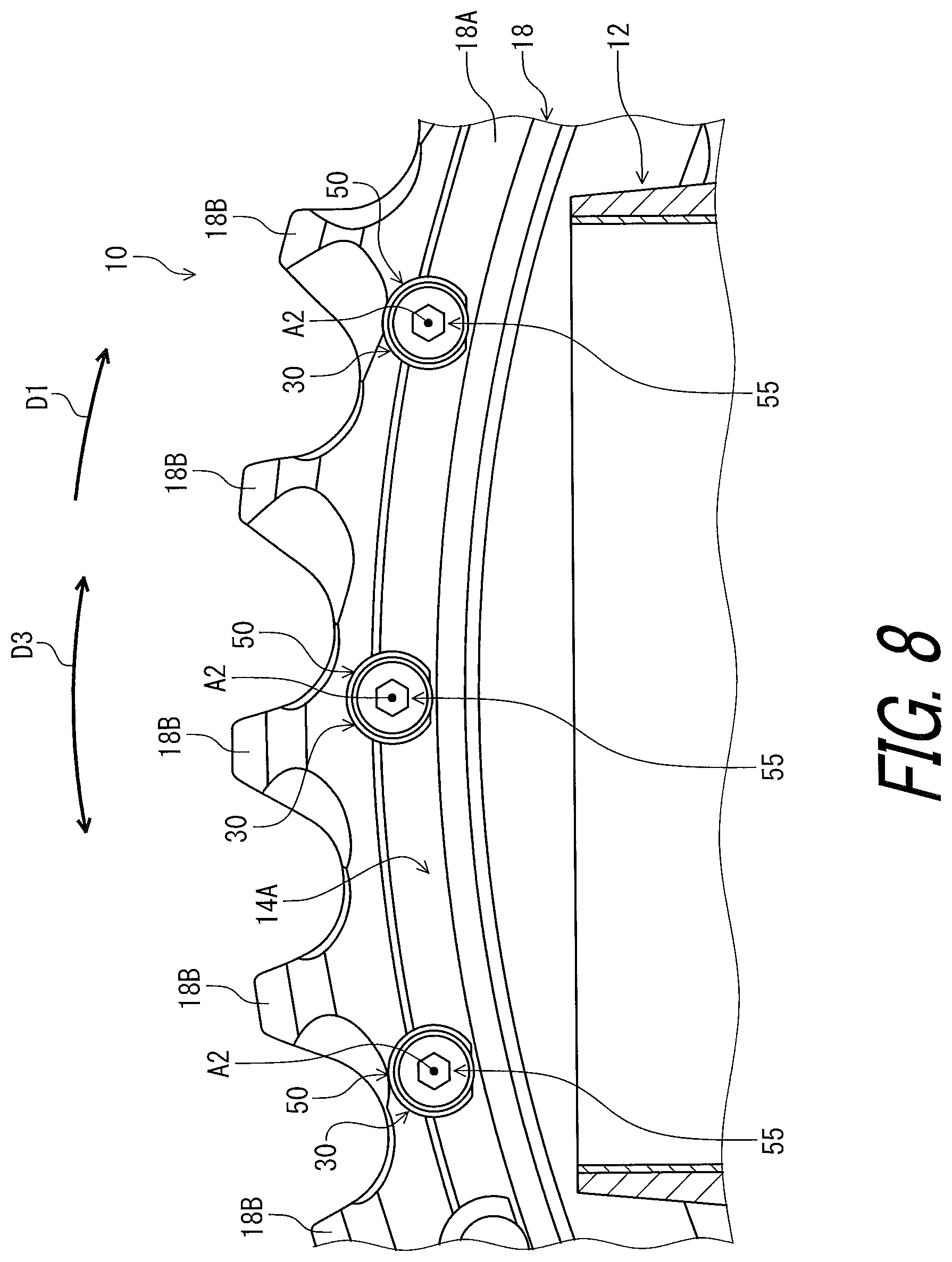 Patent US11814135 Figure 8 – Crank assembly for human powered vehicle