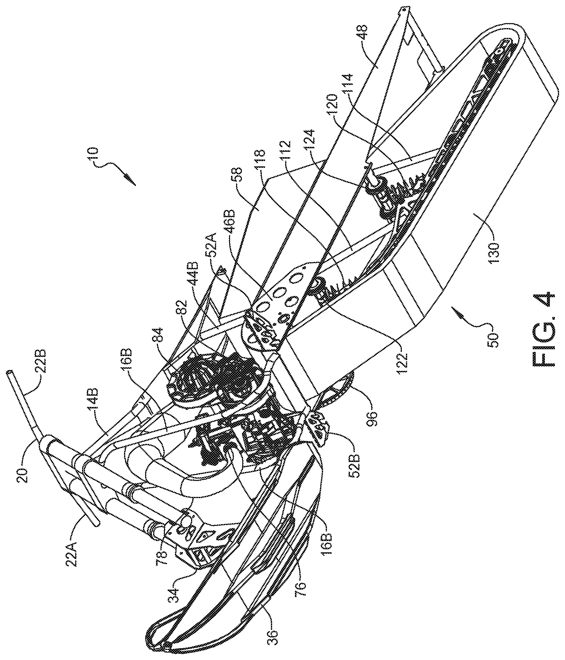 Patent US11814136 Figure 4 – Snow vehicle