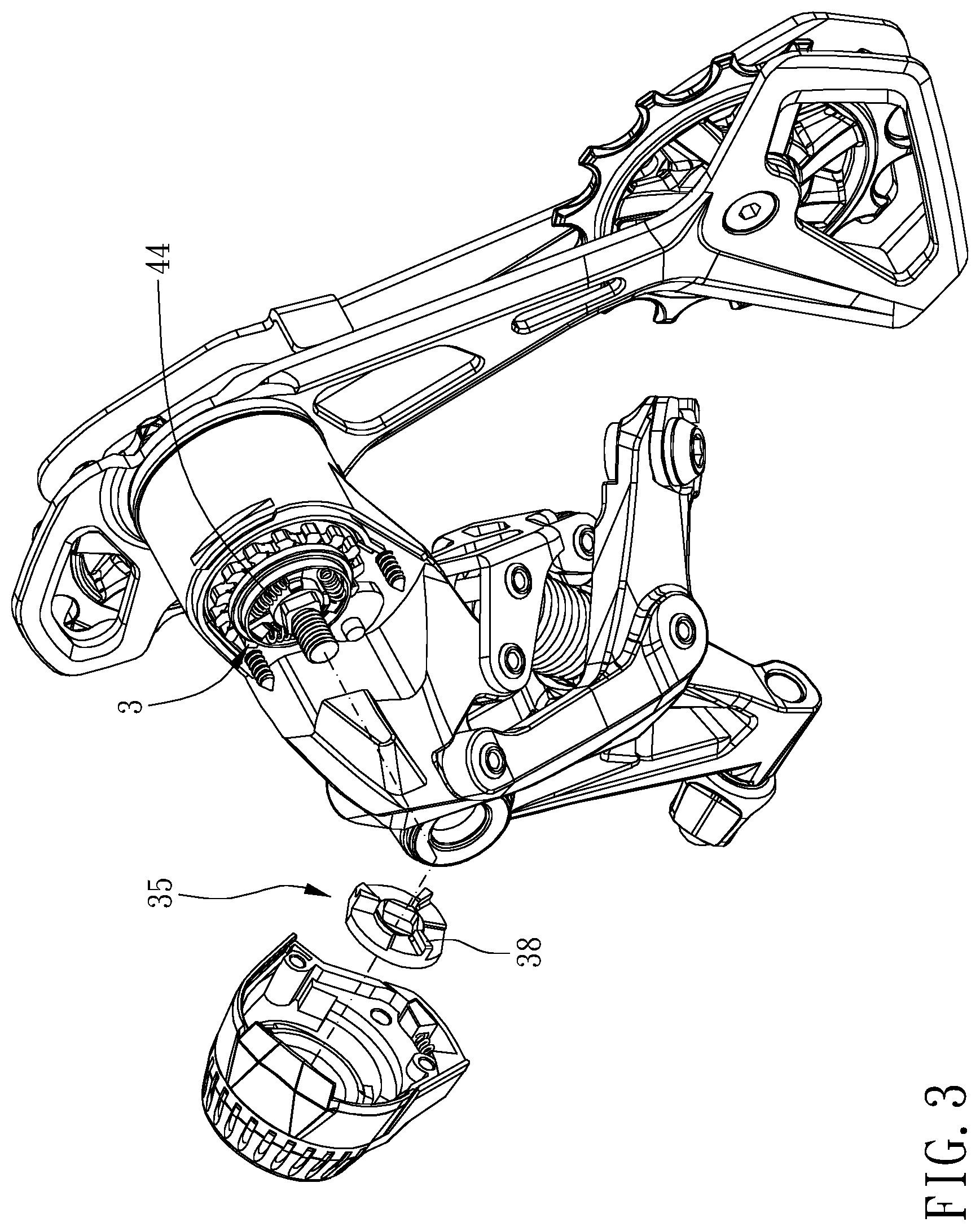 Patent US11814138 Figure 3 – Rear derailleur