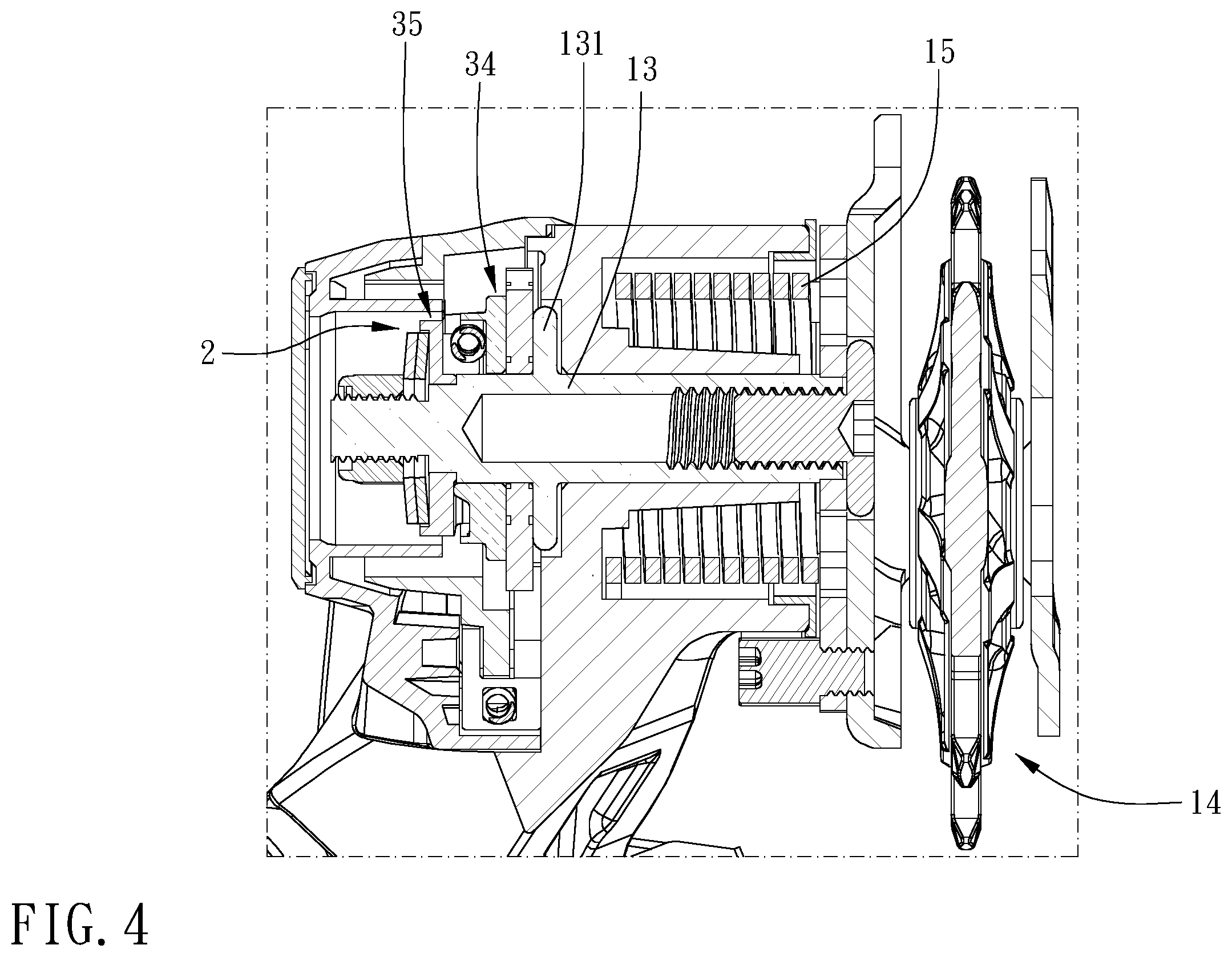 Patent US11814138 Figure 4 – Rear derailleur