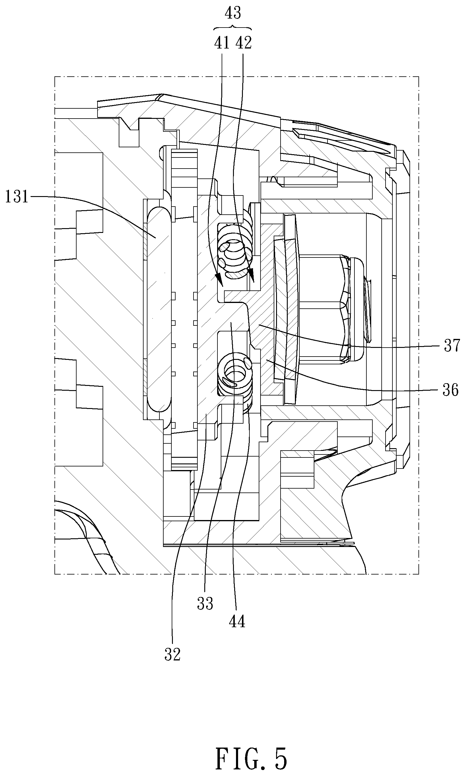 Patent US11814138 Figure 5 – Rear derailleur