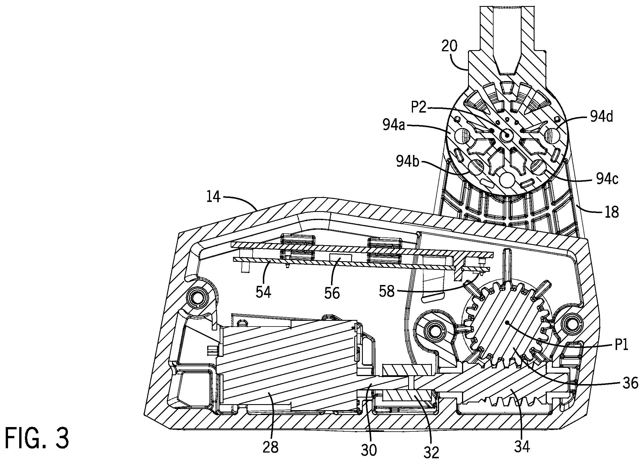 Patent US11814139 Figure 3 – Assembly for extending and retracting elongated marine peripheral device