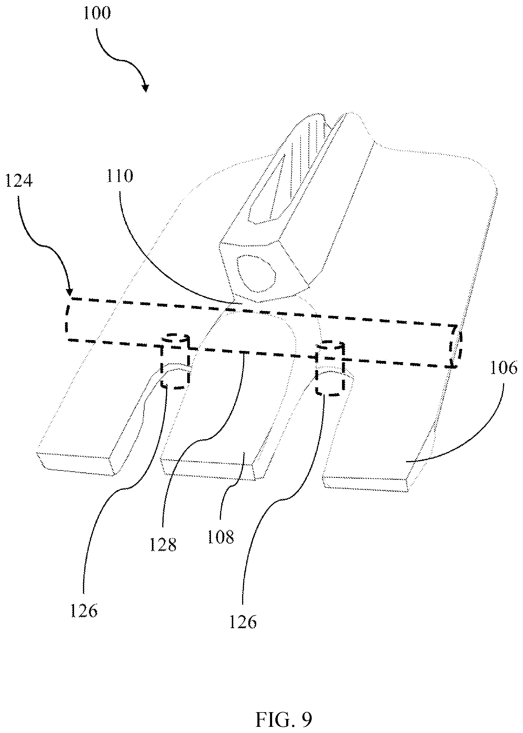 Patent US11814140 Figure 9 – Adjustable marine fender holder
