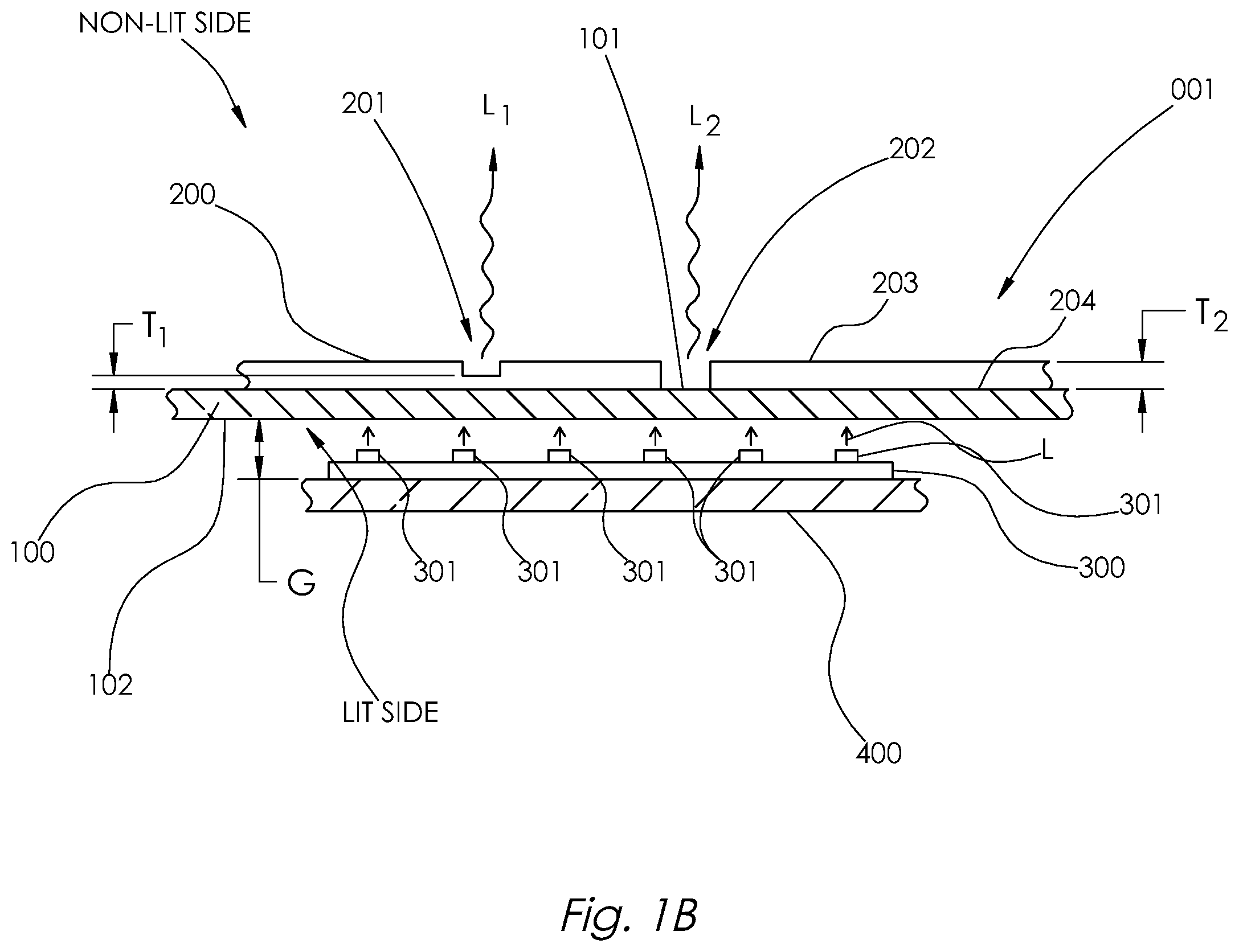 Patent US11814142 Figure 2 – Backlighted surface covering