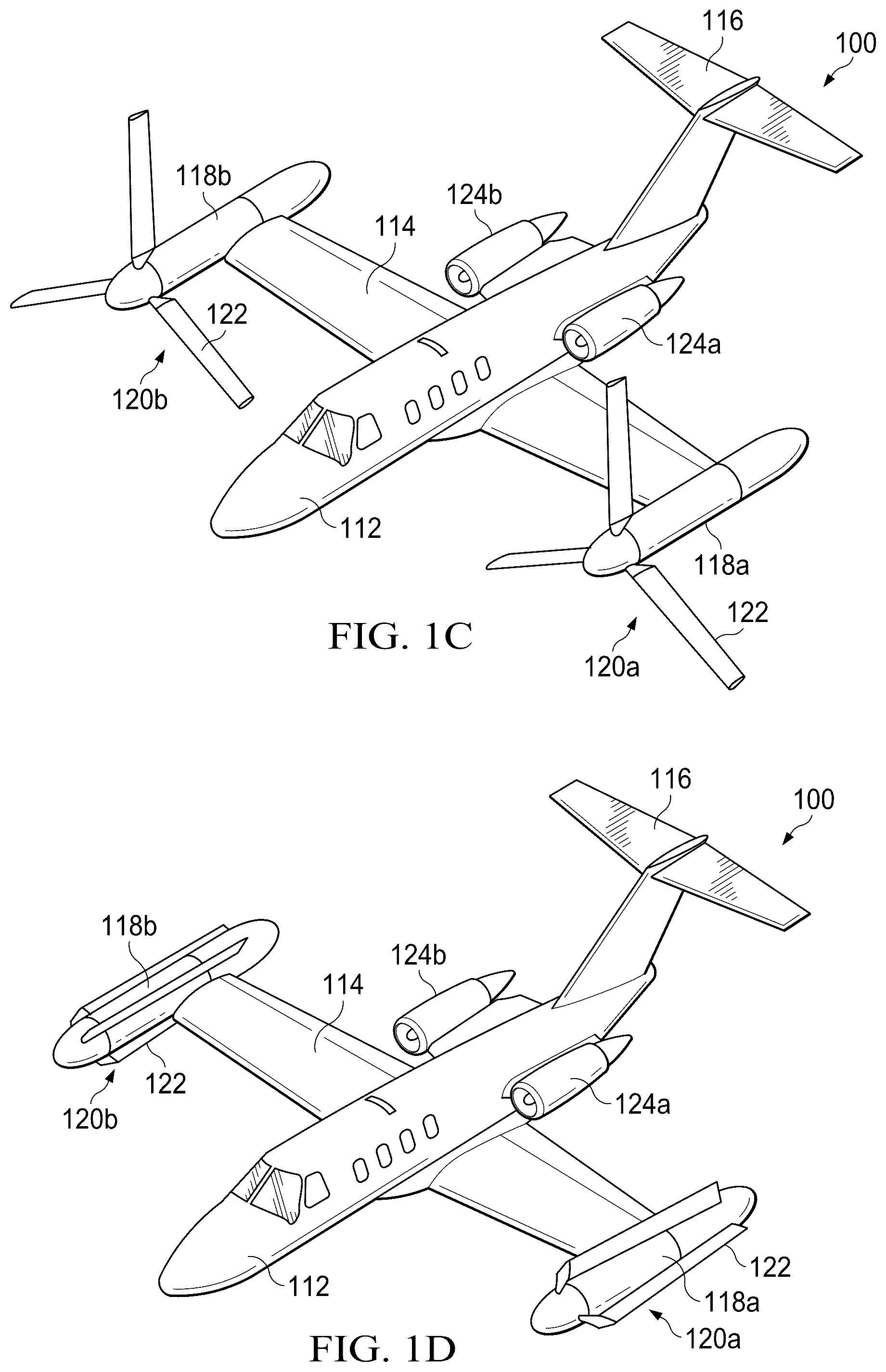 Patent US11814153 Figure 2 – Passive proprotor-blade retention systems