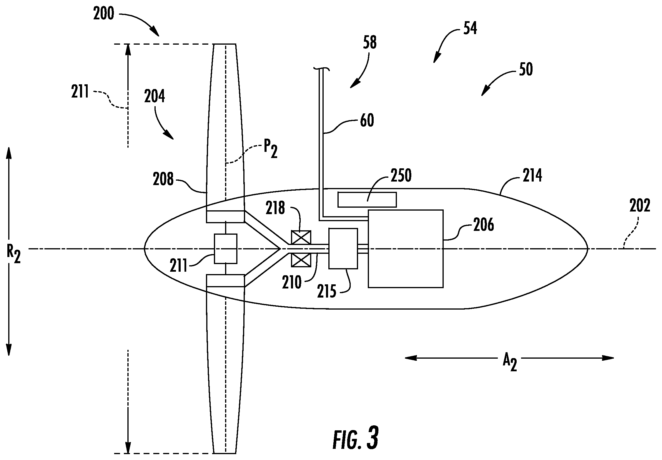Patent US11814154 Figure 3 – Pitch angles of an aircraft engine rotor assembly