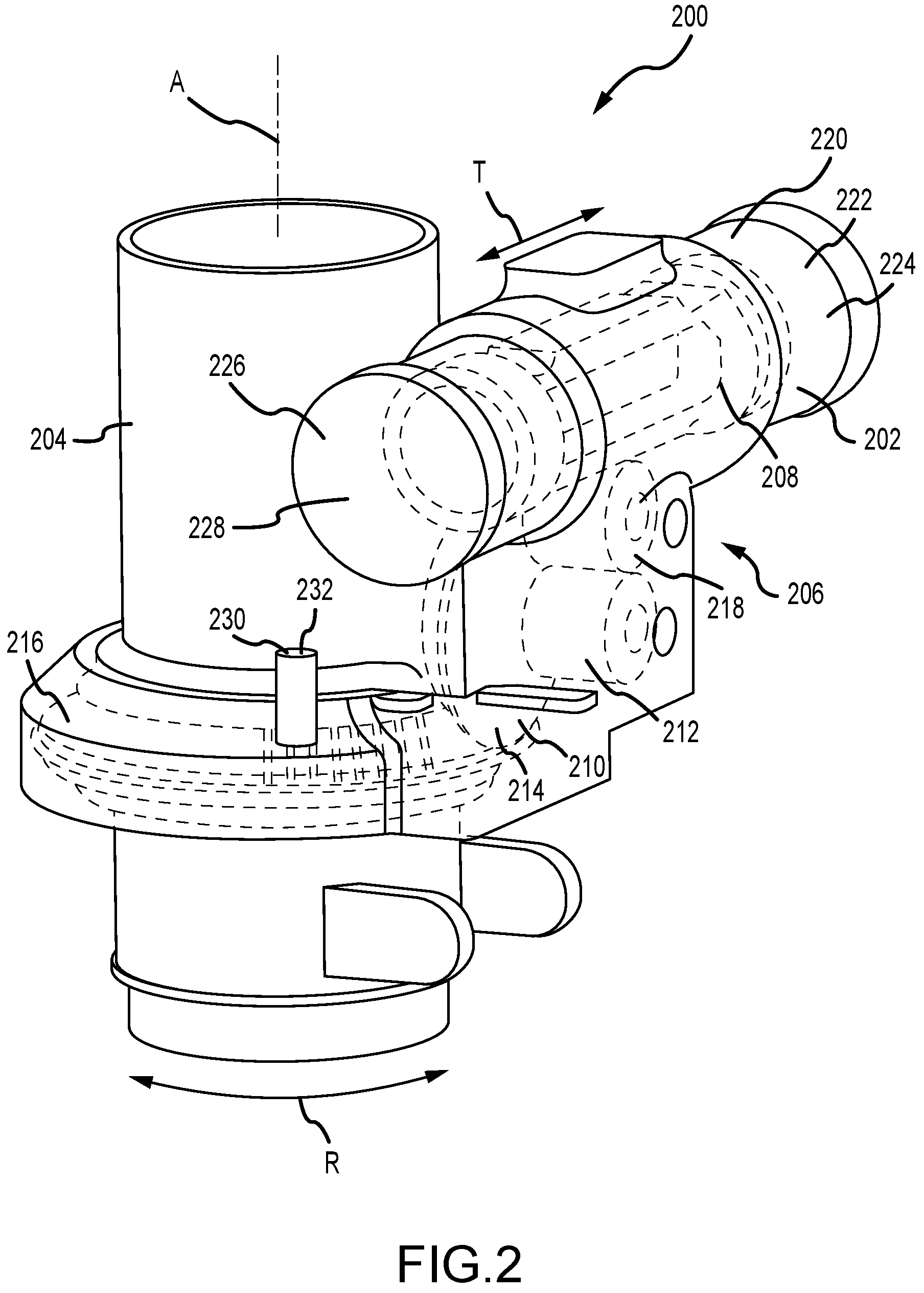 Patent US11814159 Figure 2 – Nose wheel steering system