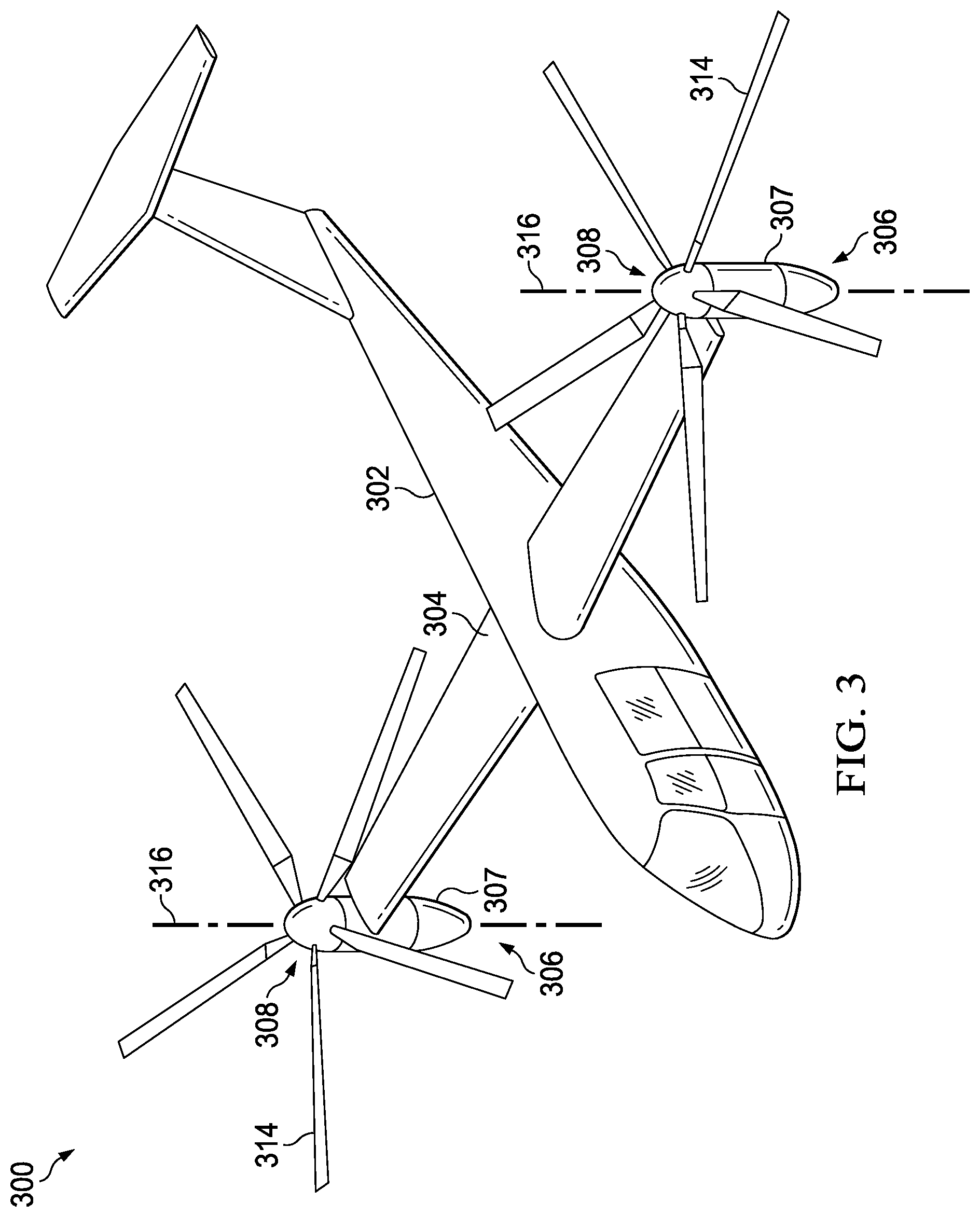 Patent US11814163 Figure 6 – Electric tiltrotor aircraft with tilting coaxial motors and gearbox