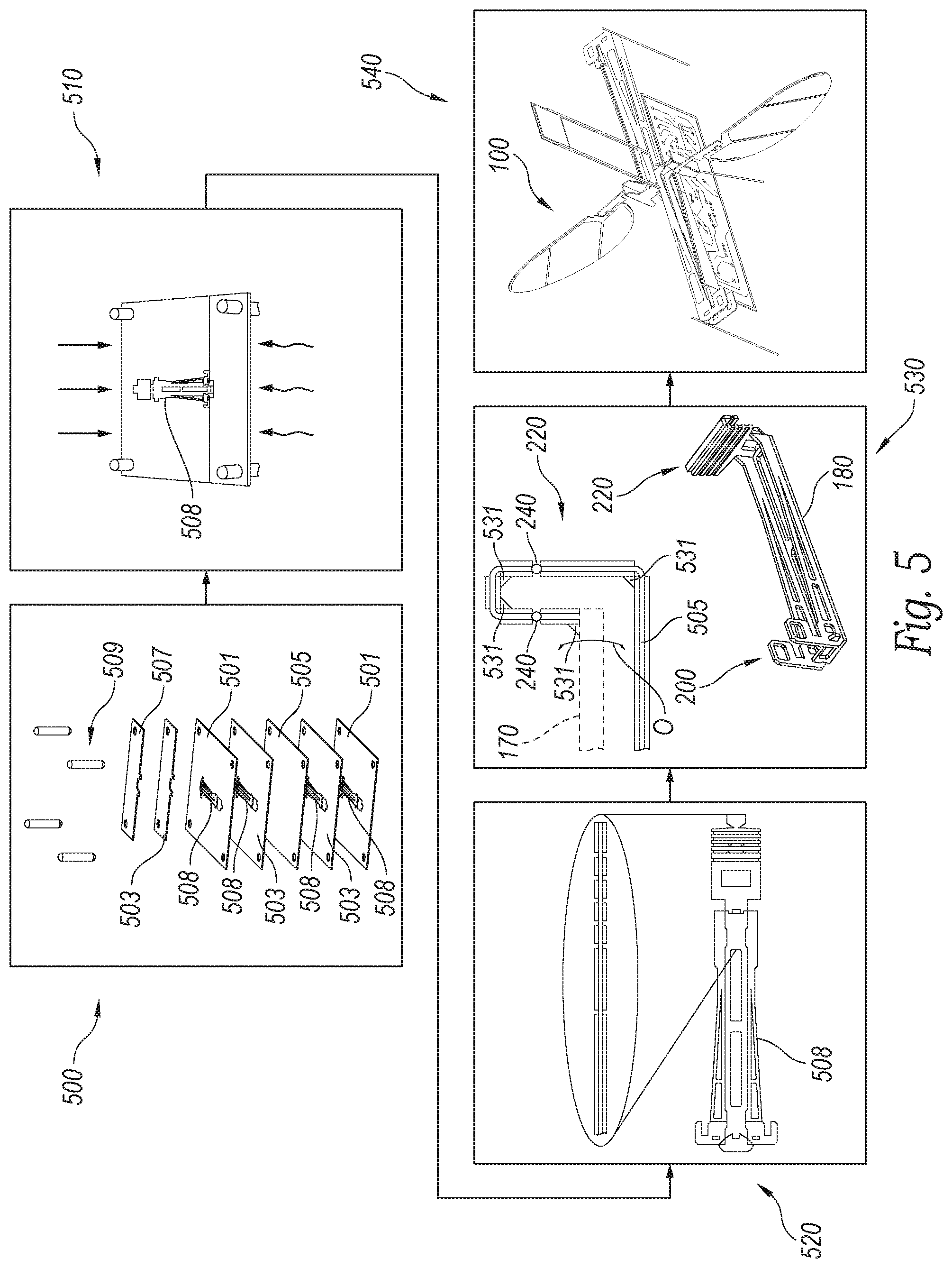 Patent US11814169 Figure 5 – Untethered flying micro-robots