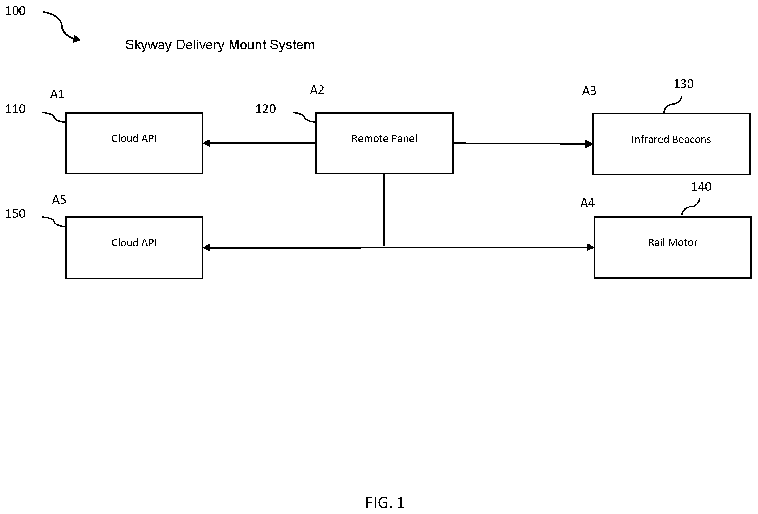 Patent US11814170 — Aircraft package delivery mounting system — Figure 1