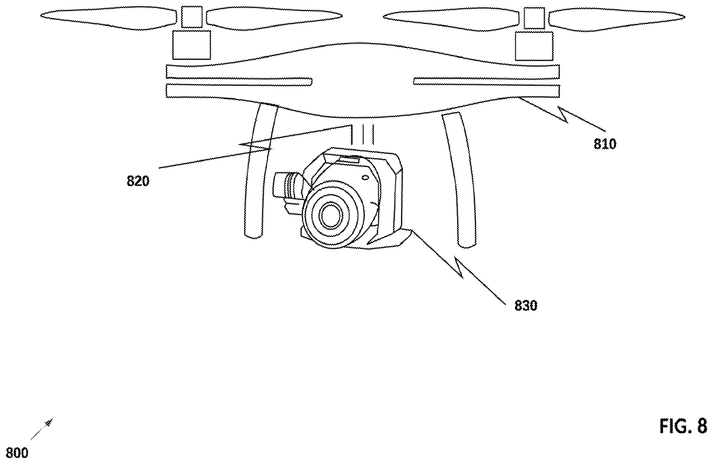 Patent US11814173 Figure 8 – Systems and methods for unmanned aerial vehicles