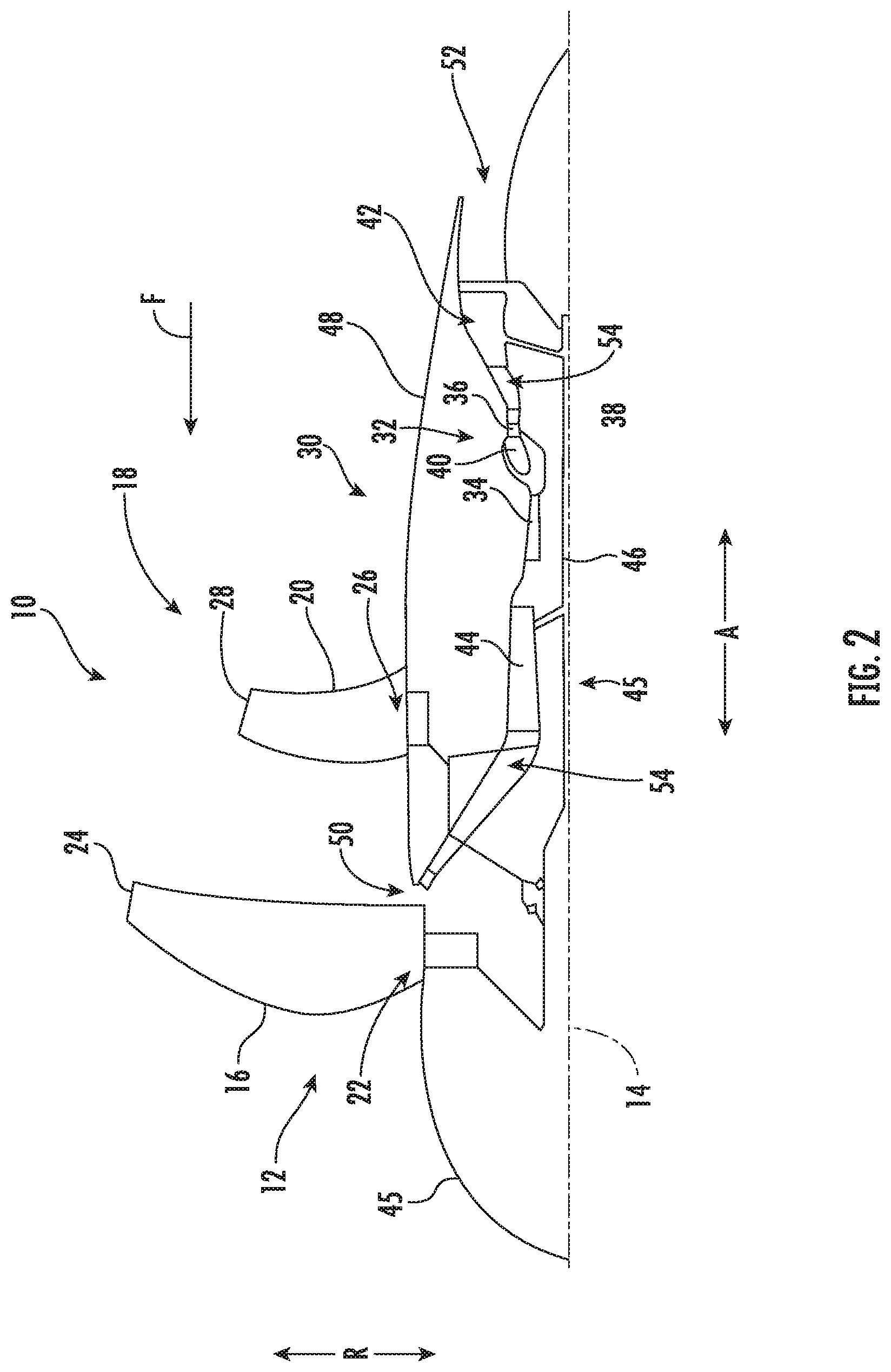 Patent US11814174 Figure 2 – Layered fuselage shield