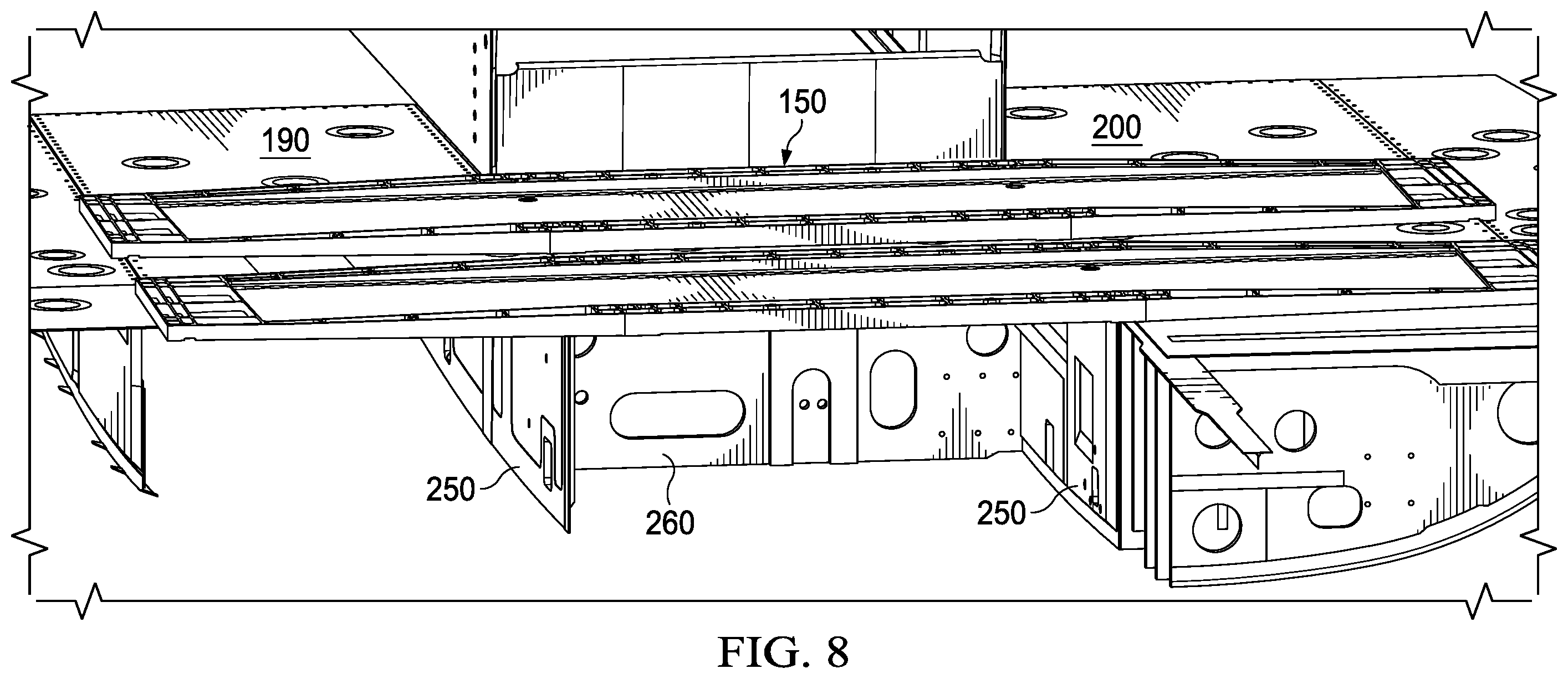 Patent US11814176 Figure 8 – Passenger seat crash safety system