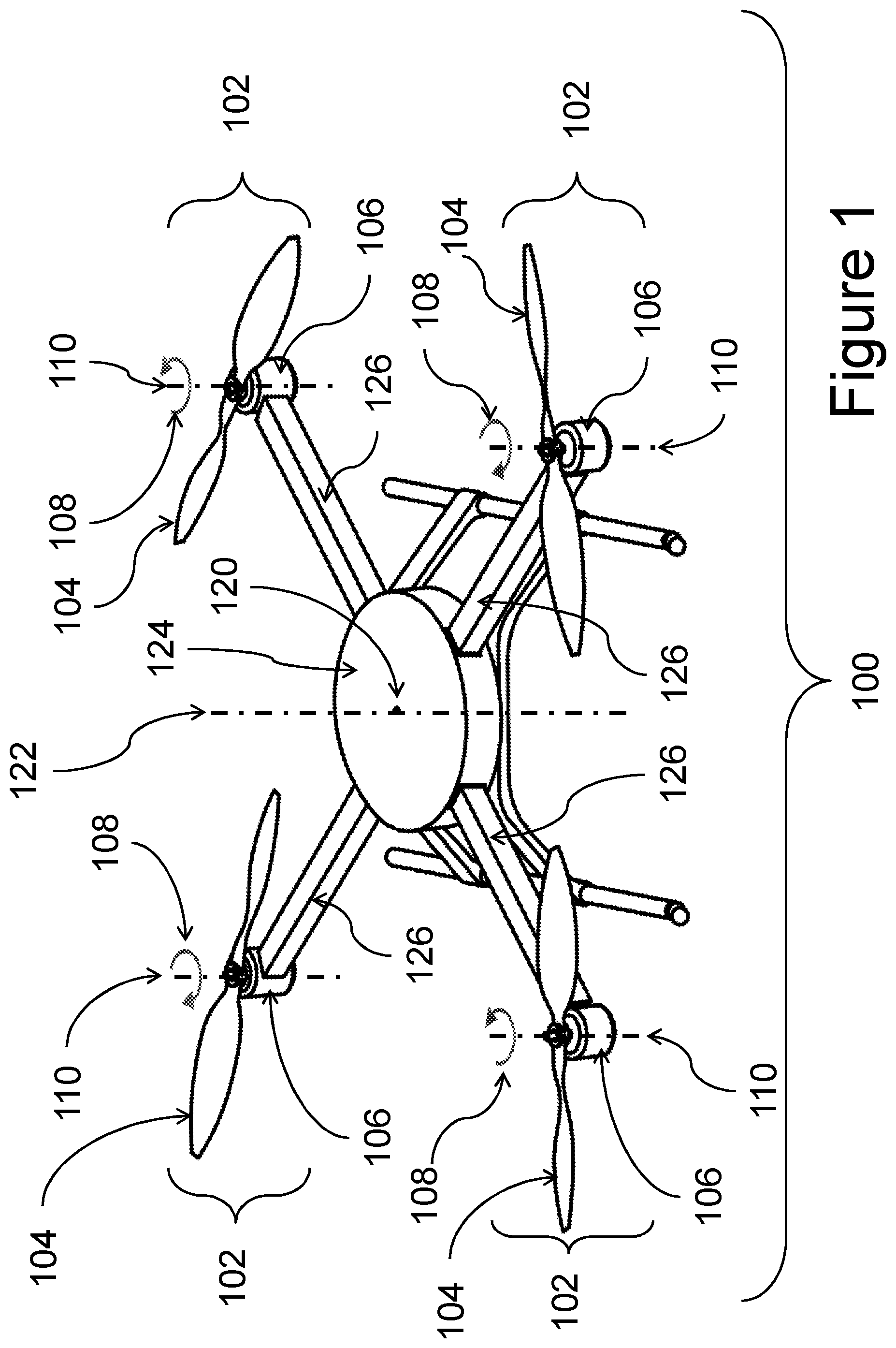 Patent US11814185 Figure 1 – Aerial vehicle