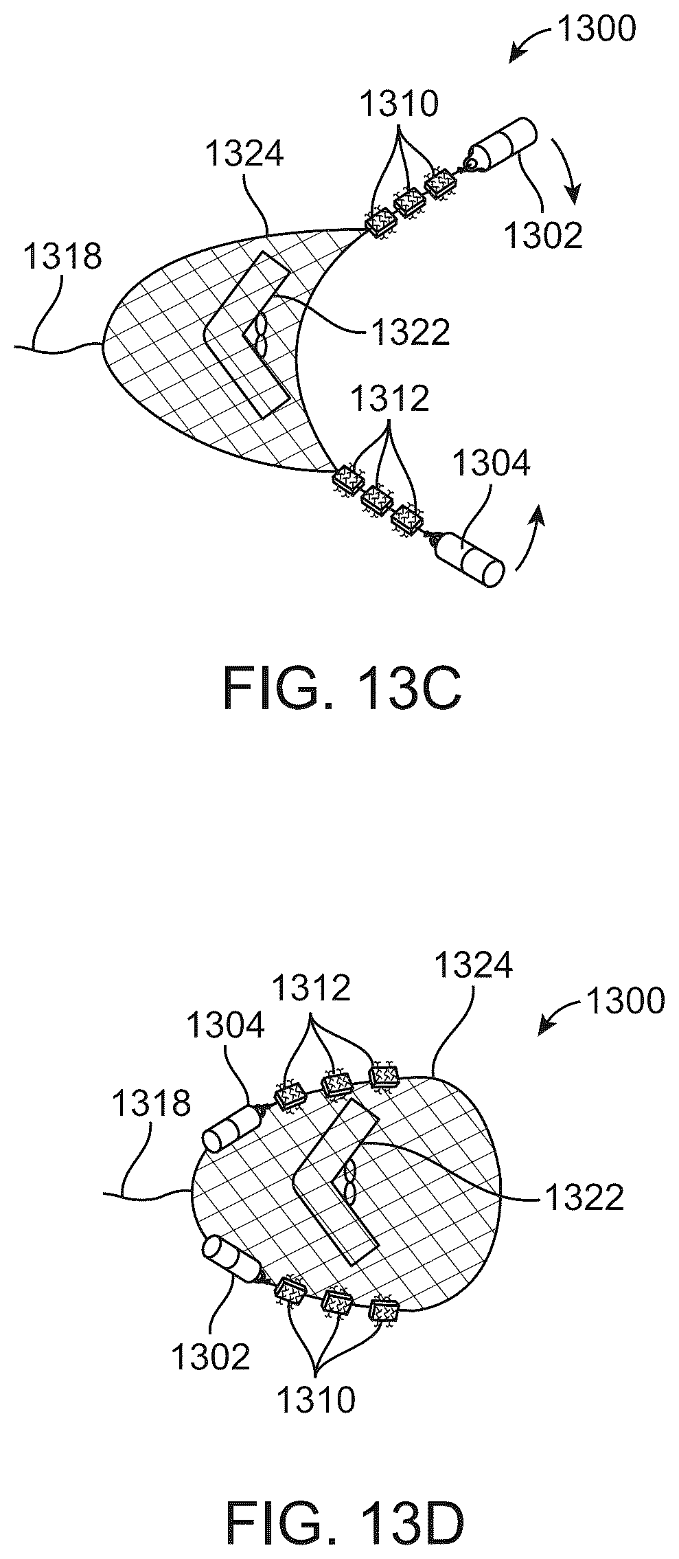 Patent US11814190 Figure 14 – System and method of providing a projectile module having a net with a drawstring