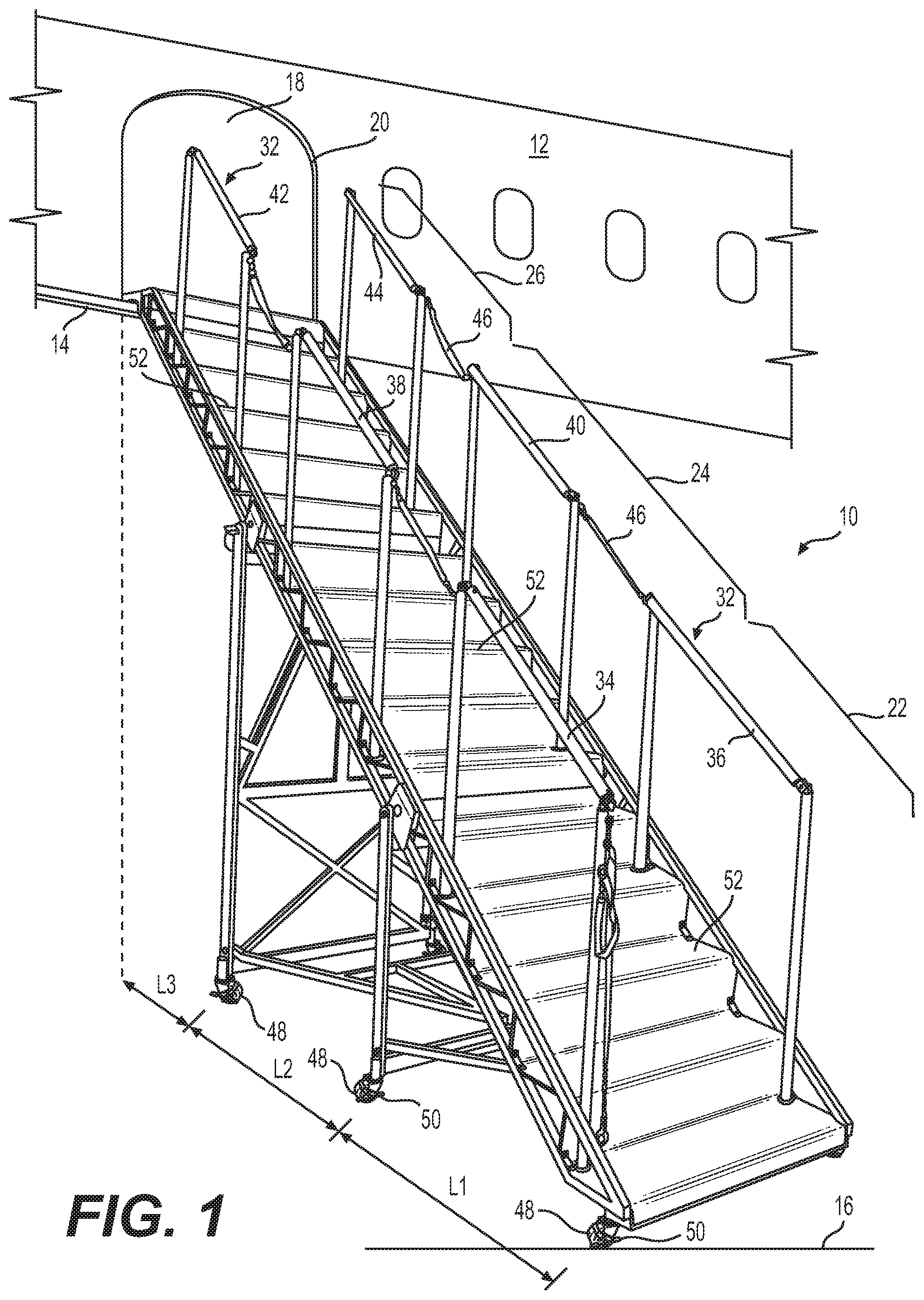 Patent US11814193 Figure 1 – Modular staircase