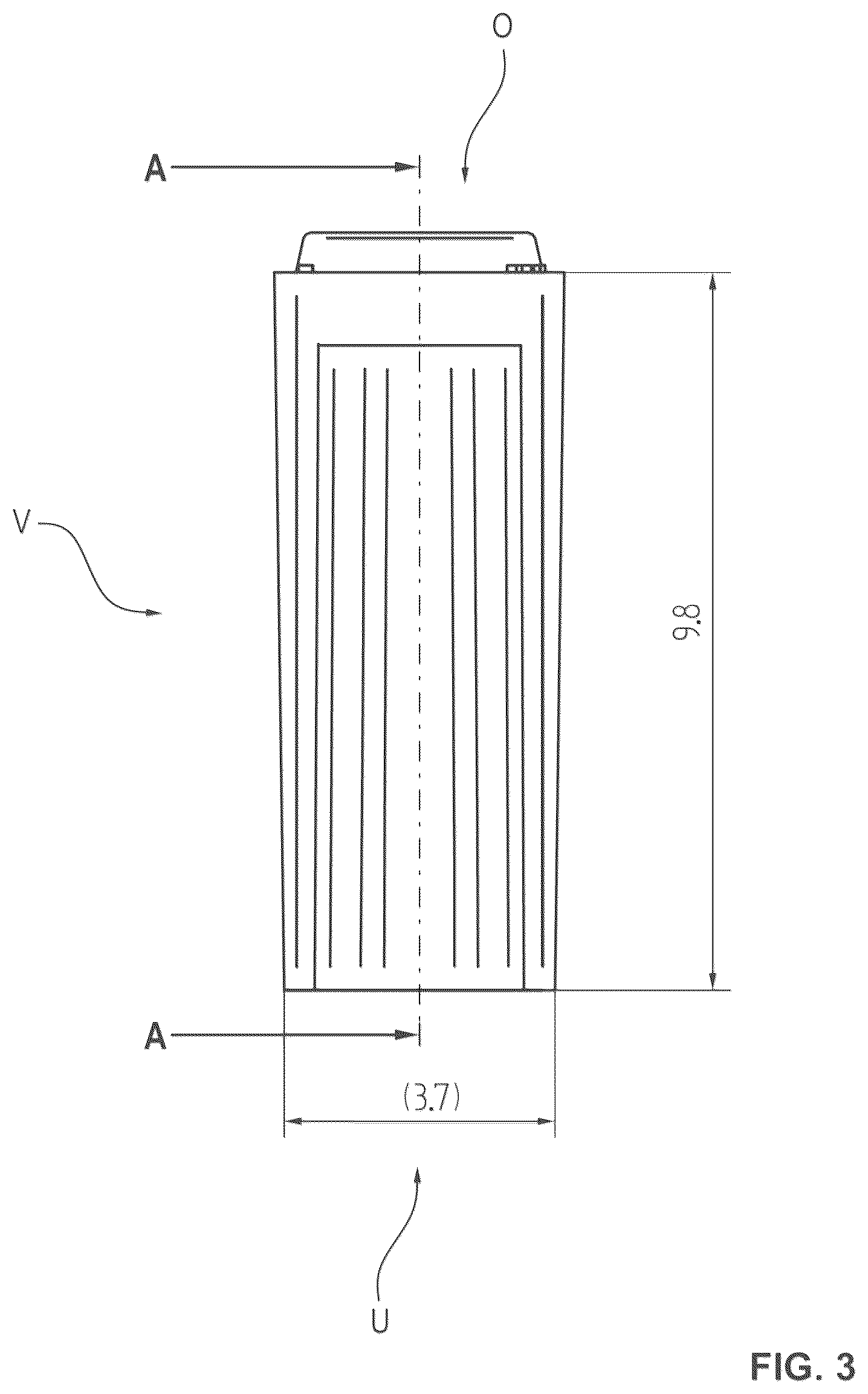 Patent US11814196 Figure 3 – Pressure-tight storage vessel containing a liquid