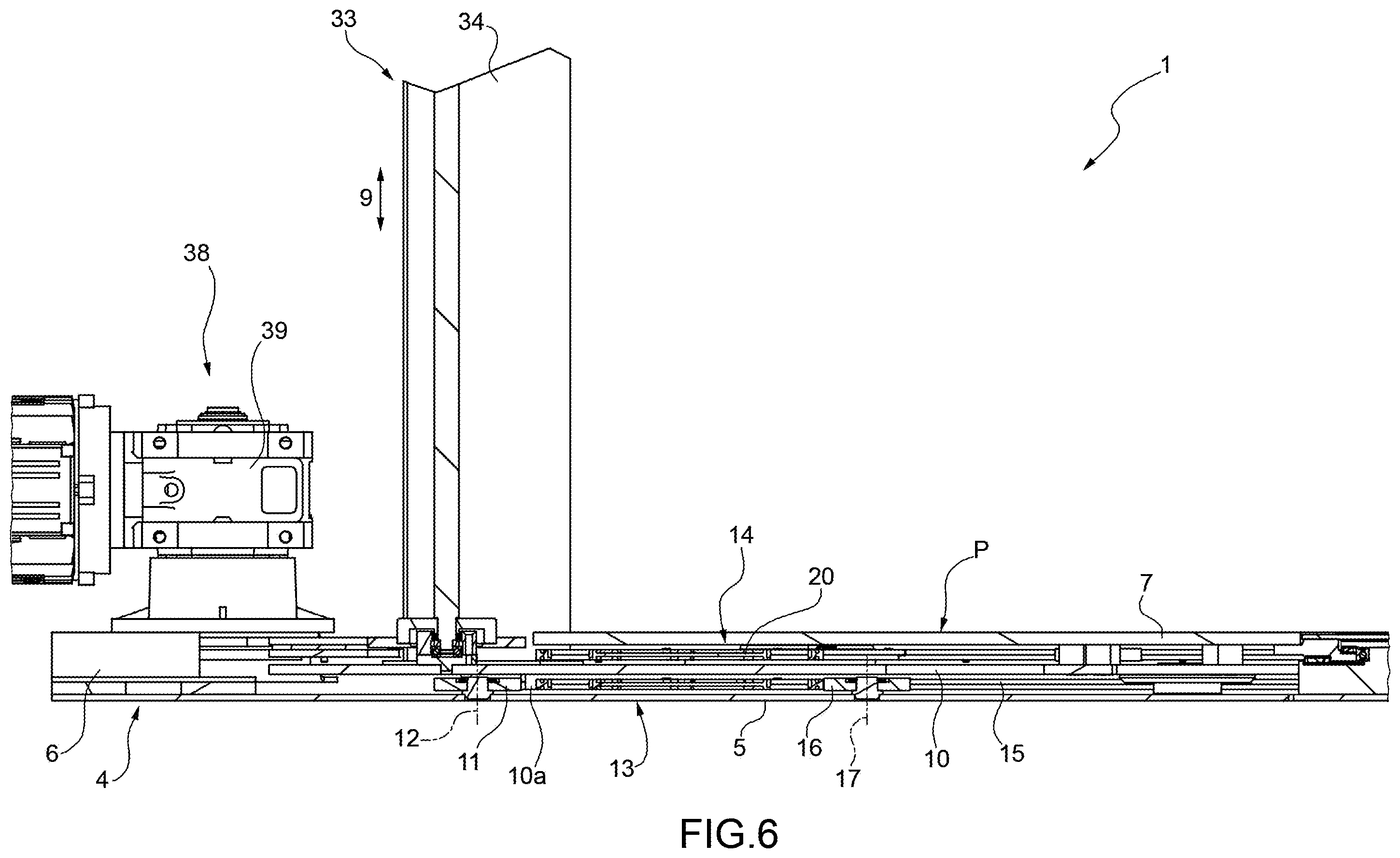 Patent US11814197 Figure 6 – Wrapping machine with a rotary platform